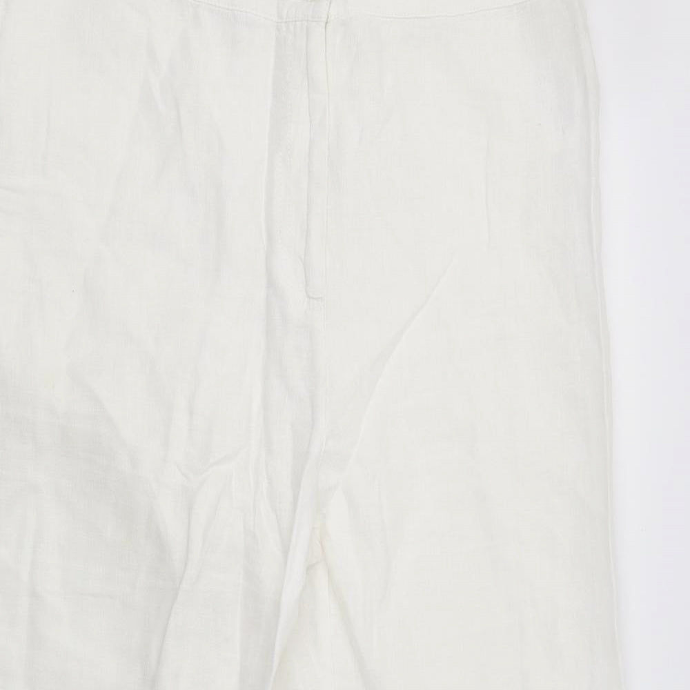 EAST Womens White   Trousers  Size 16 L28 in