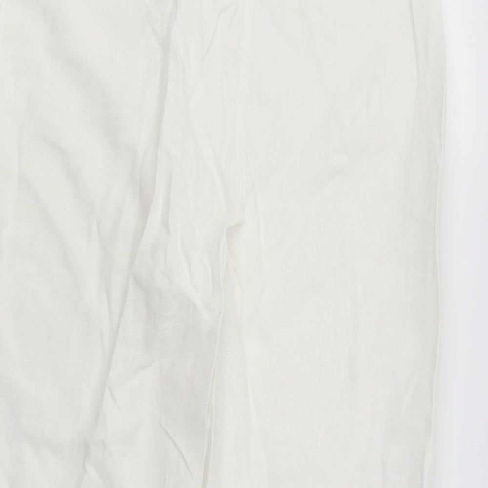EAST Womens White   Trousers  Size 16 L28 in