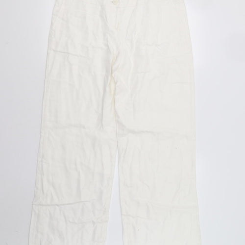 NEXT Womens White   Trousers  Size 12 L33 in