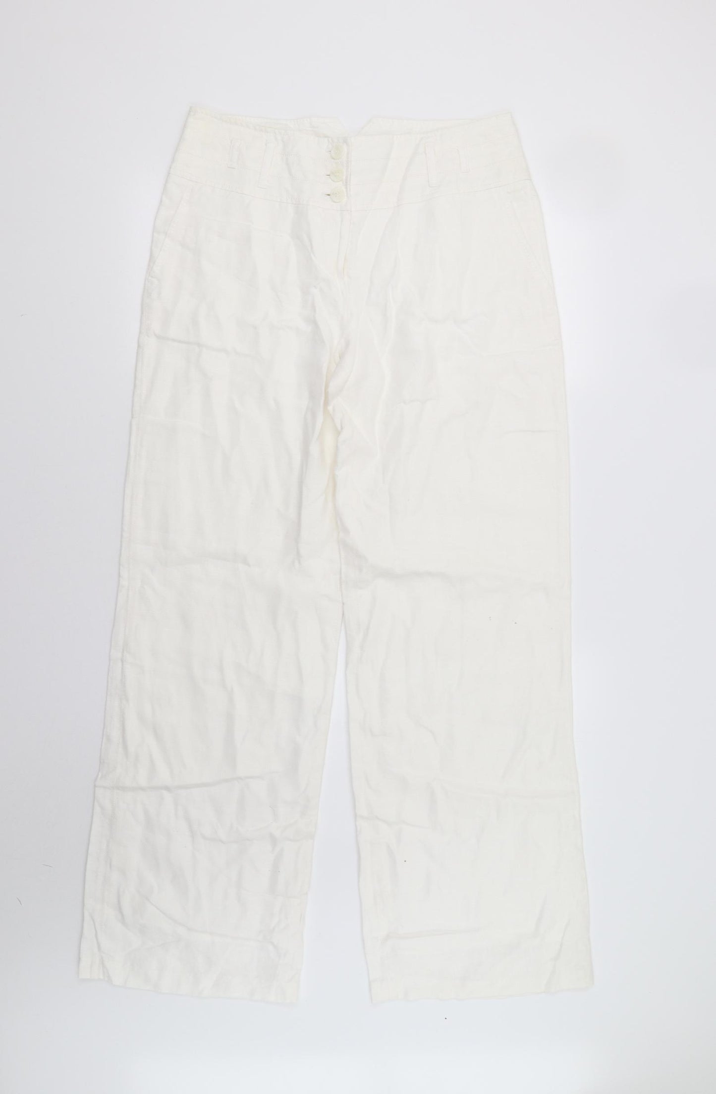 NEXT Womens White   Trousers  Size 12 L33 in