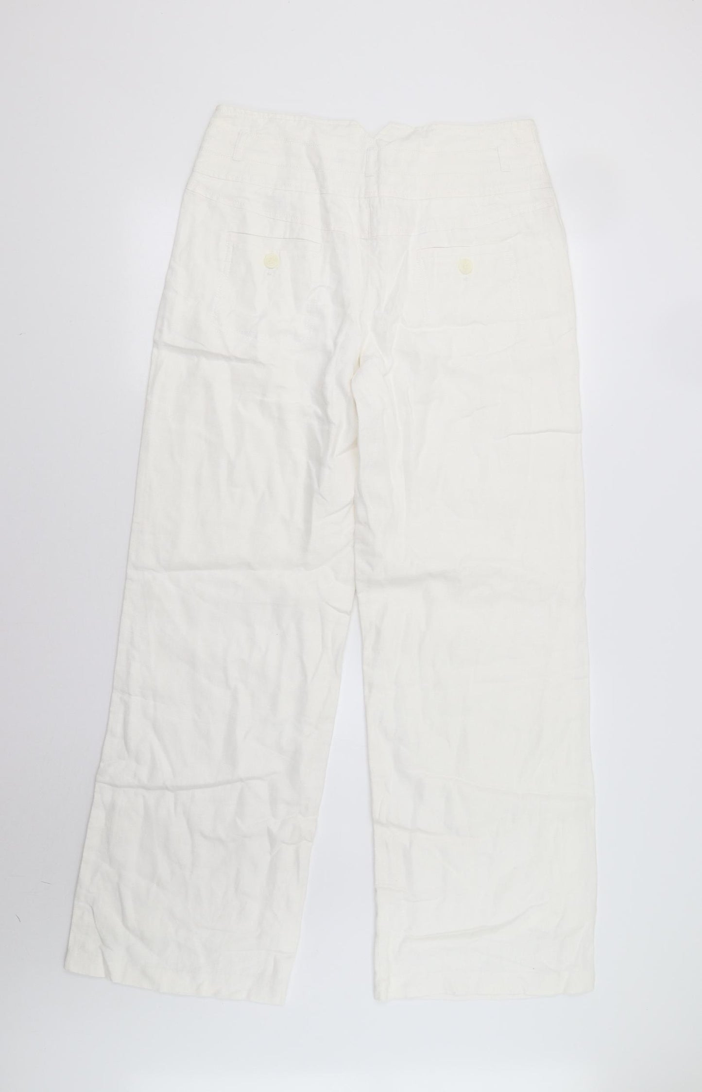 NEXT Womens White   Trousers  Size 12 L33 in