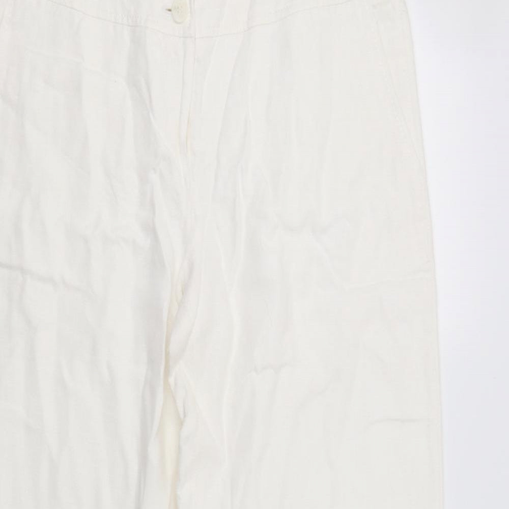 NEXT Womens White   Trousers  Size 12 L33 in