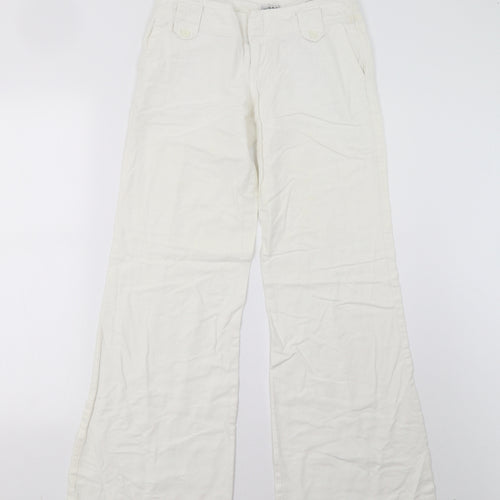 Topshop Womens White   Trousers  Size 8 L32 in