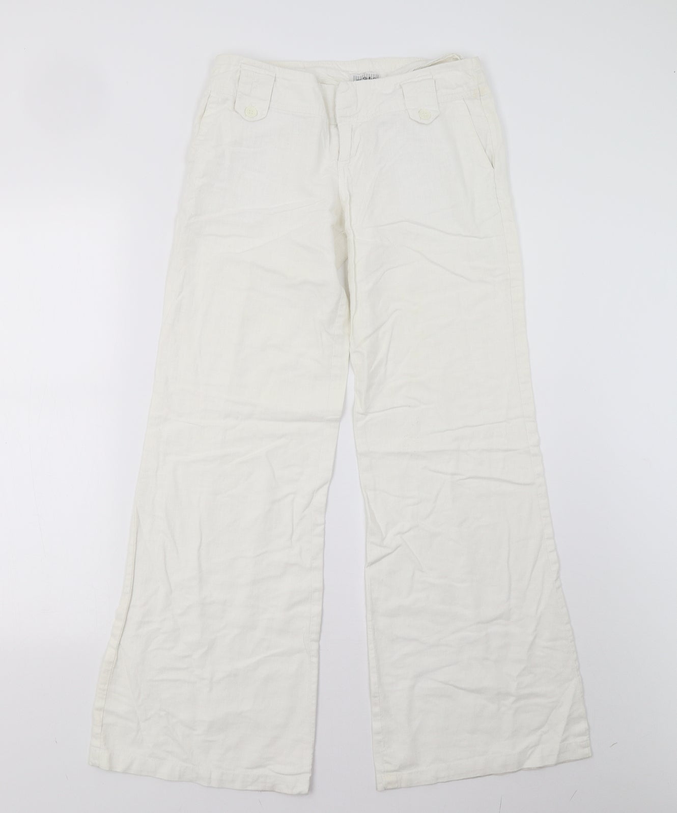 Topshop Womens White   Trousers  Size 8 L32 in