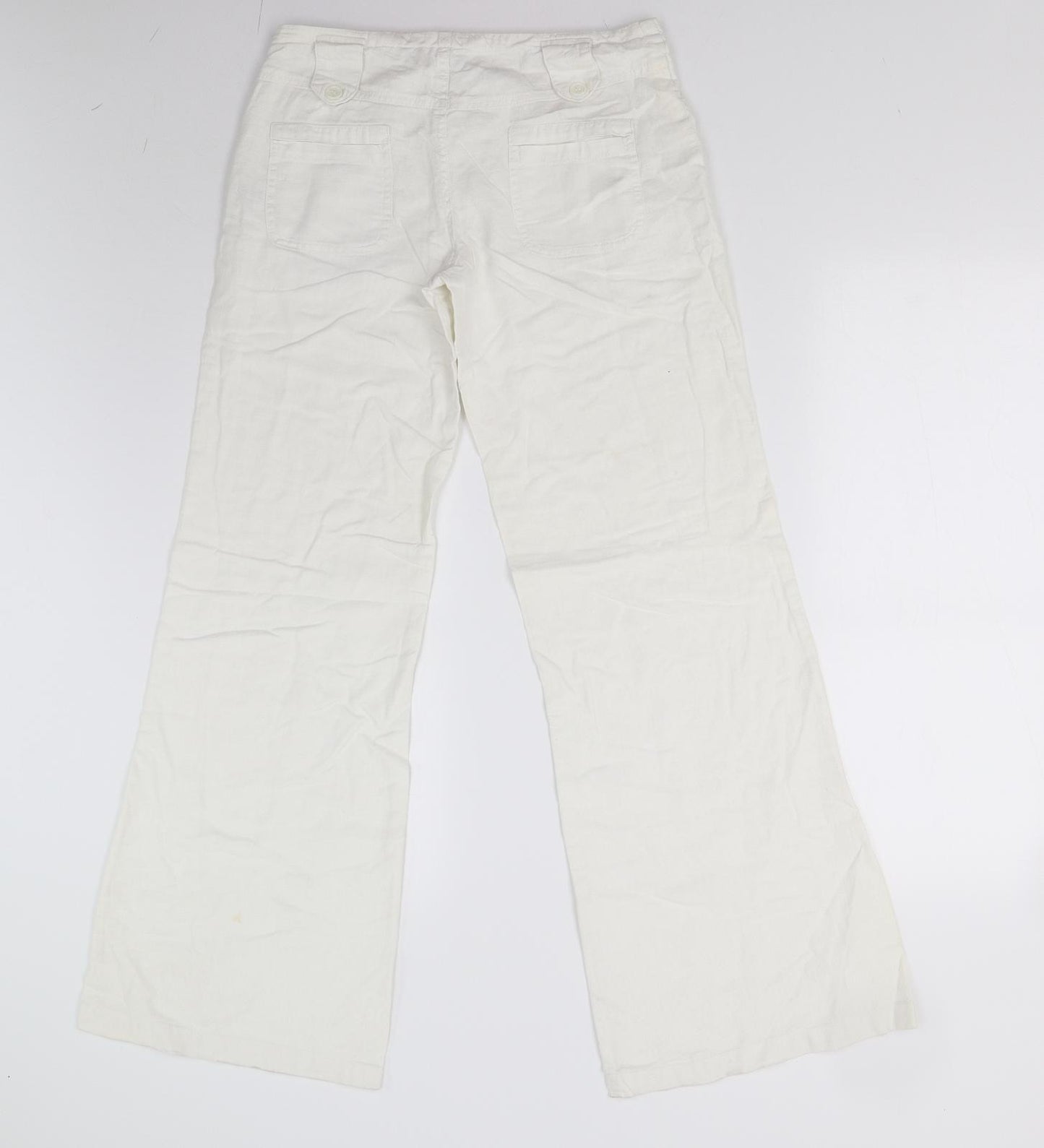 Topshop Womens White   Trousers  Size 8 L32 in