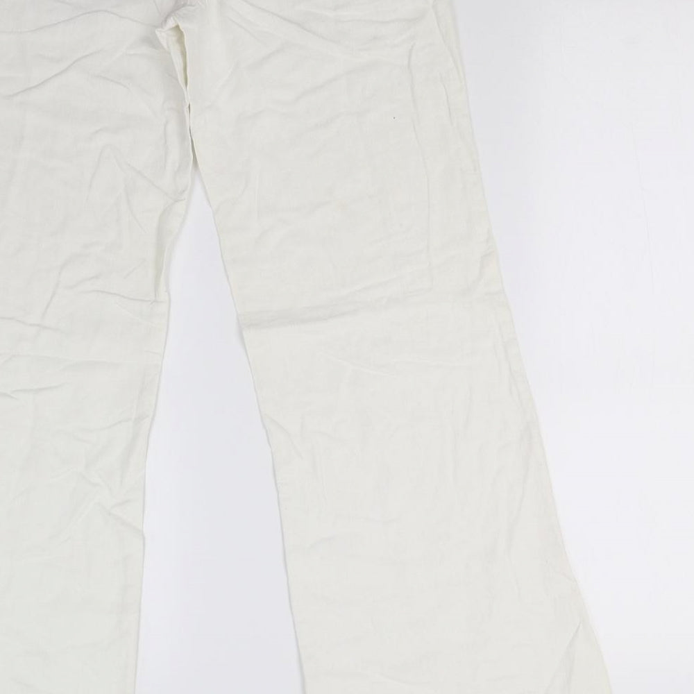 Topshop Womens White   Trousers  Size 8 L32 in