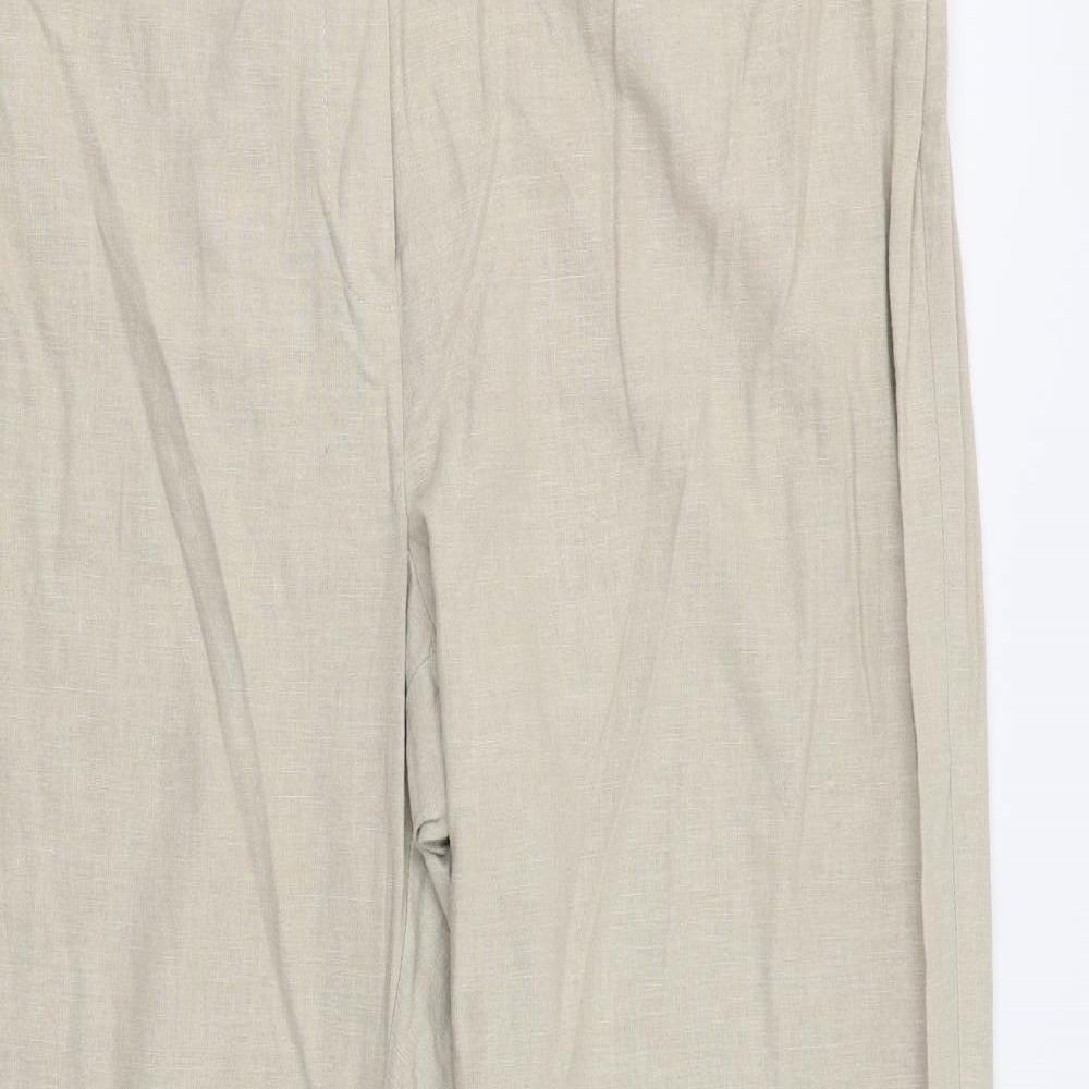 M&S Womens Beige   Trousers  Size 18 L30 in - Long