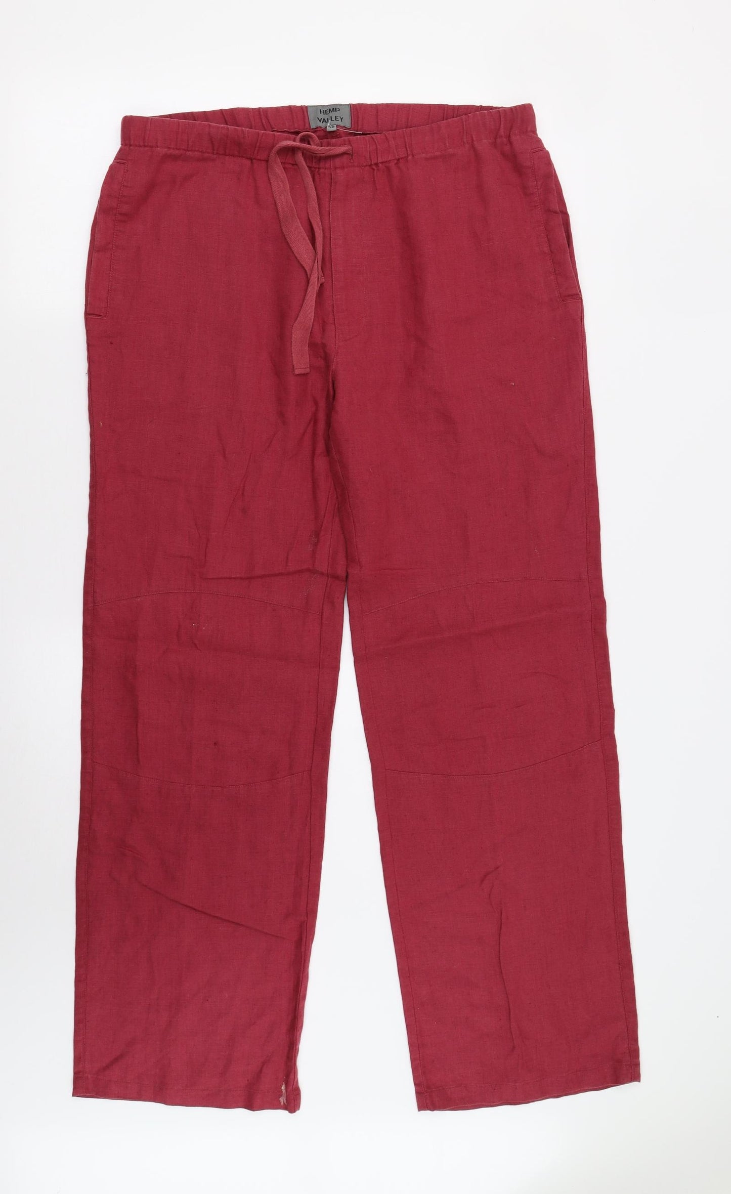 Hemp Valley Mens Red   Trousers  Size 30 L31 in