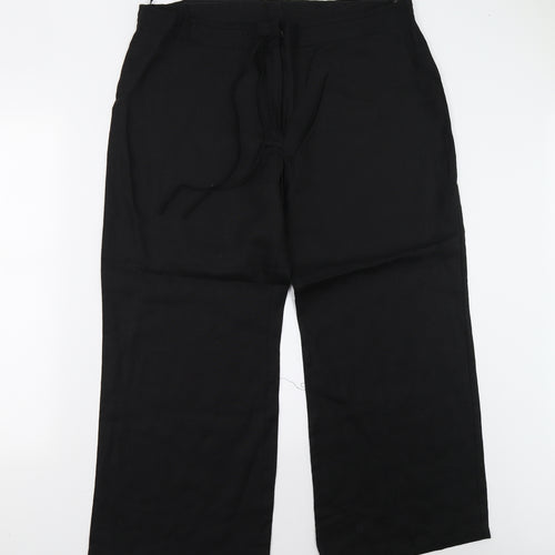 M&S Womens Black   Trousers  Size 18 L27 in - Short