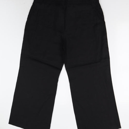 M&S Womens Black   Trousers  Size 18 L27 in - Short