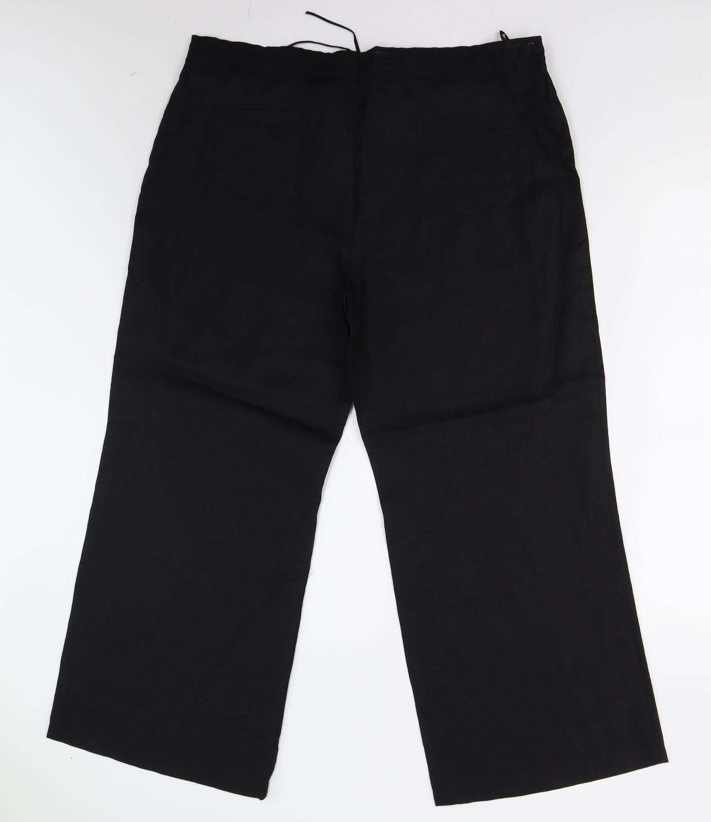 M&S Womens Black   Trousers  Size 18 L27 in - Short