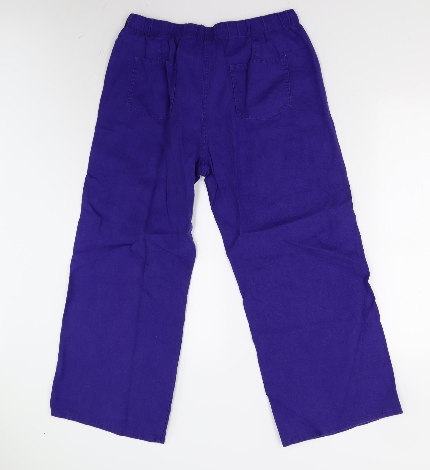 M&S Womens Blue   Trousers  Size 14 L25 in - Short