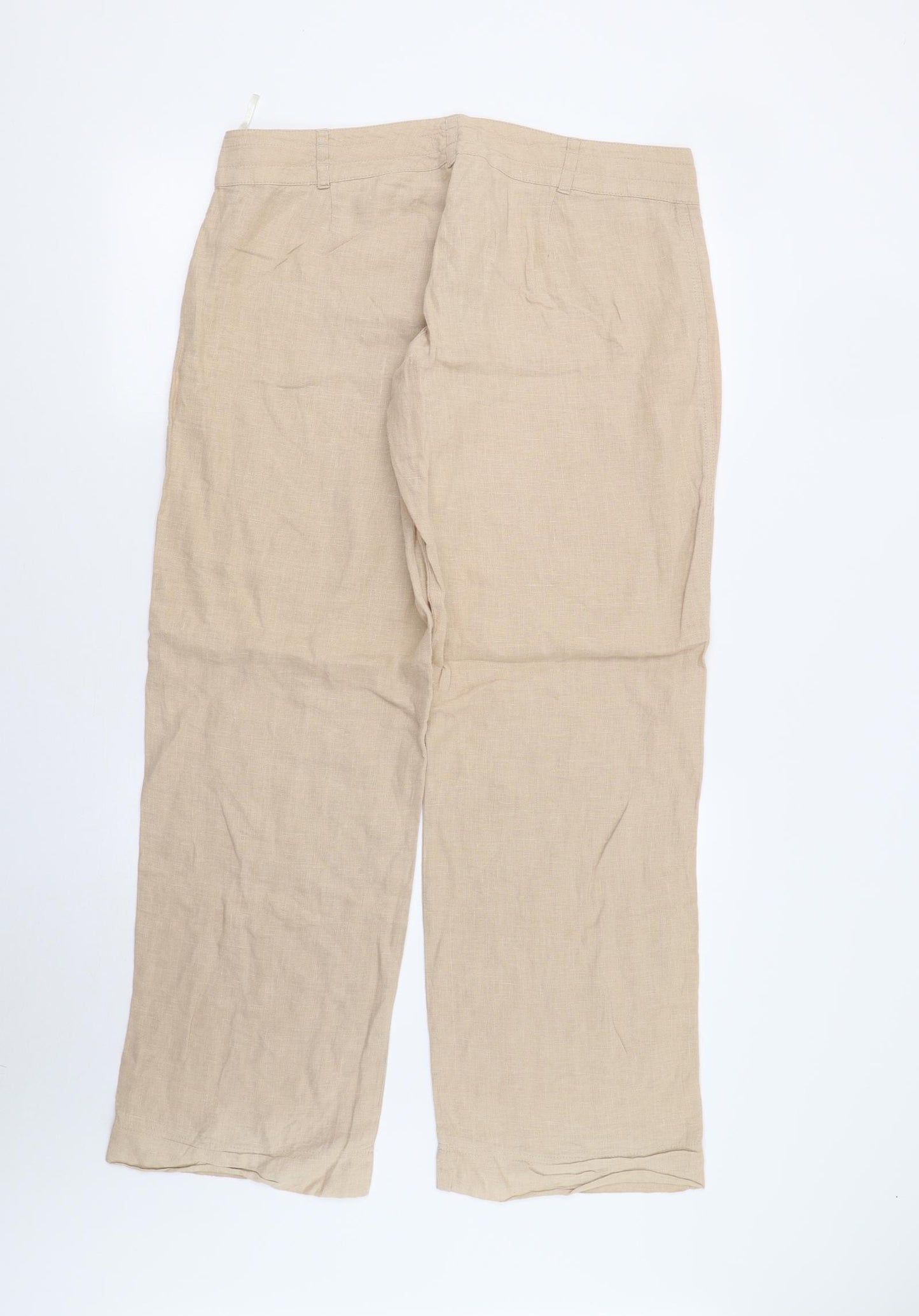 Paul Berman Womens Beige   Trousers  Size 14 L32 in