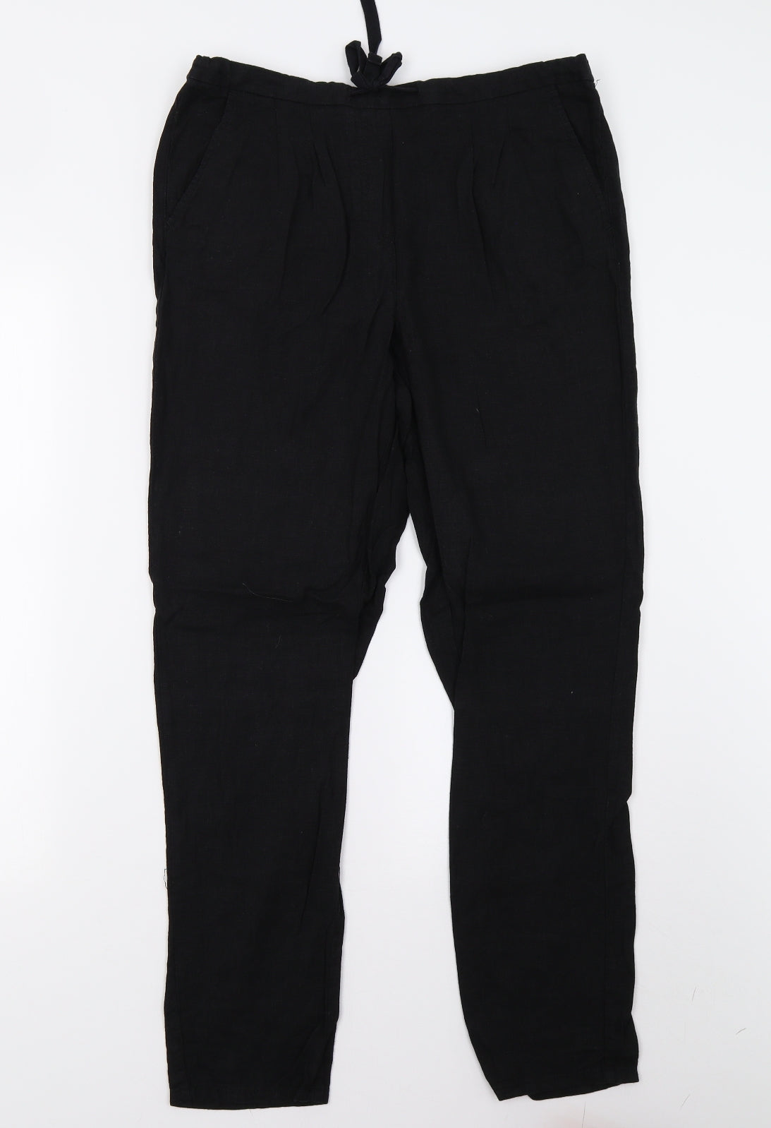 M&S Womens Black   Trousers  Size 12 L29 in