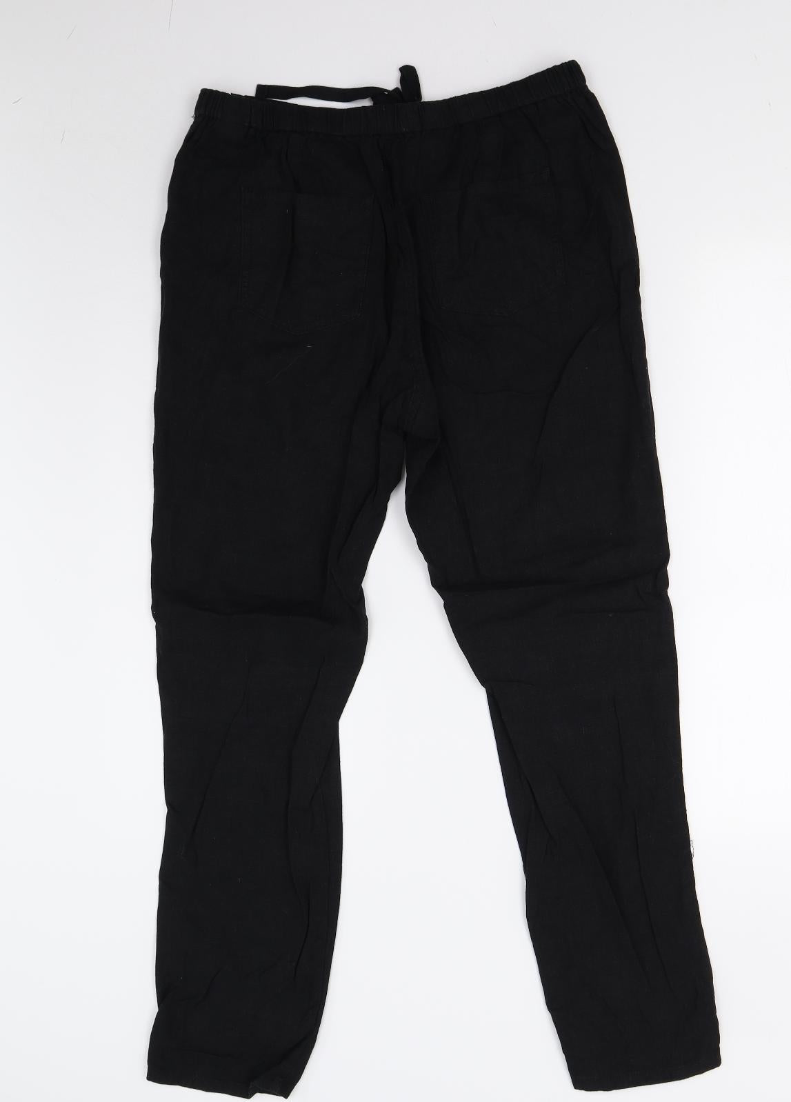 M&S Womens Black   Trousers  Size 12 L29 in