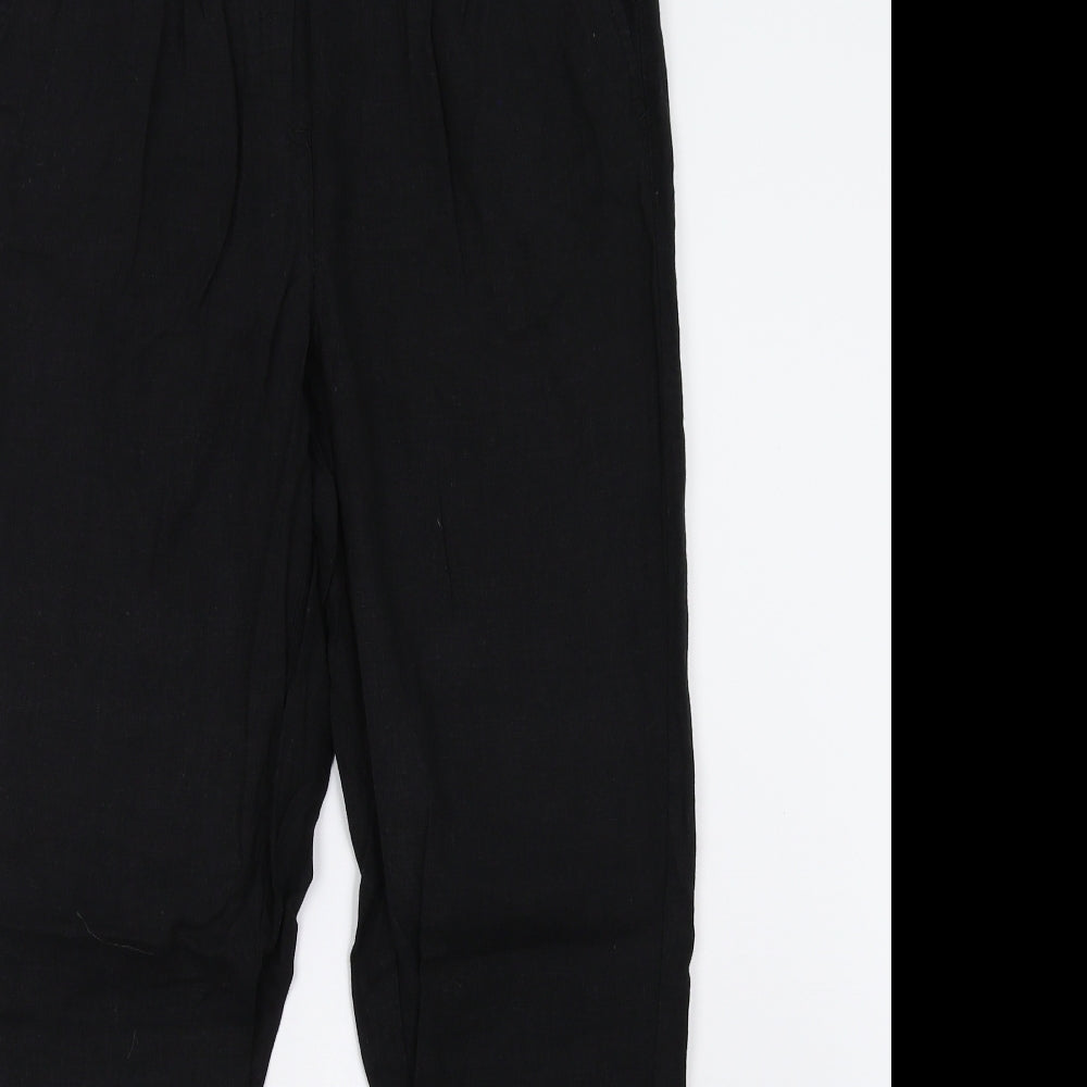 M&S Womens Black   Trousers  Size 12 L29 in