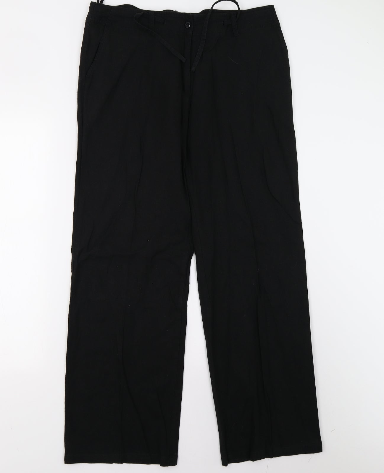 Mia Moda Womens Black   Trousers  Size 14 L29 in