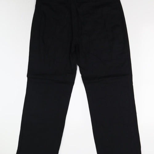 M&S Womens Black   Trousers  Size 16 L28 in