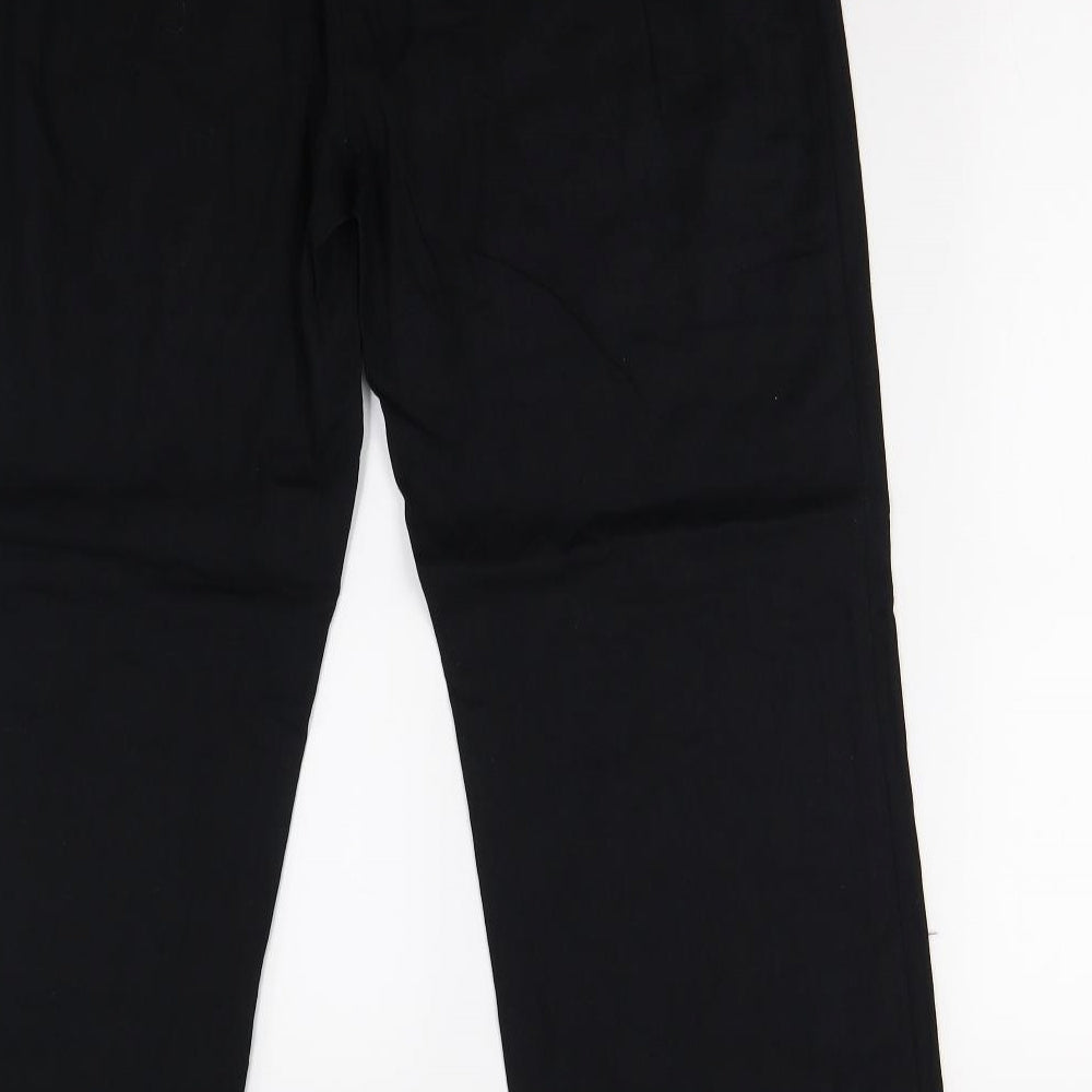 M&S Womens Black   Trousers  Size 16 L28 in