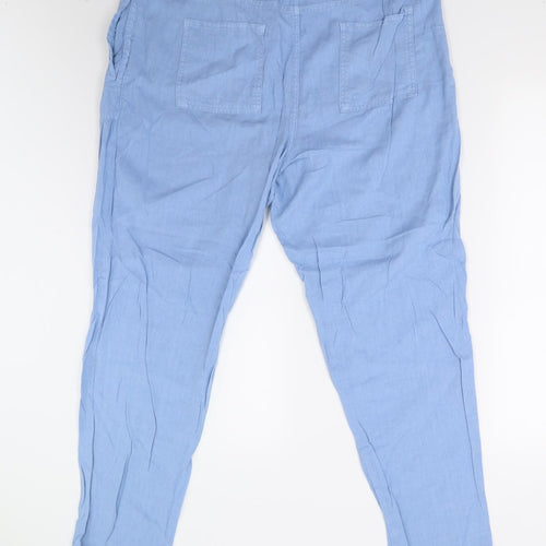 M&S Womens Blue   Trousers  Size 18 L29 in