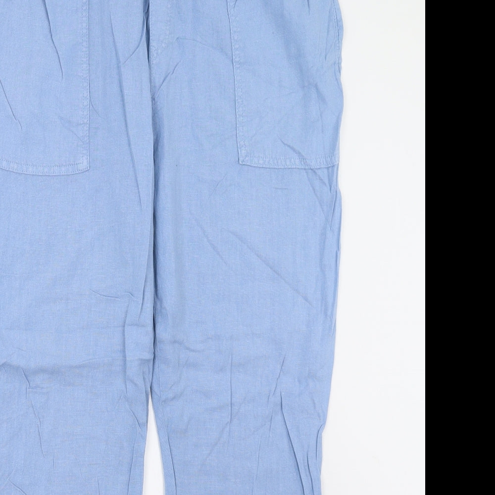 M&S Womens Blue   Trousers  Size 18 L29 in