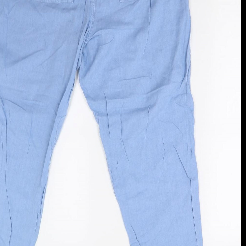 M&S Womens Blue   Trousers  Size 18 L29 in