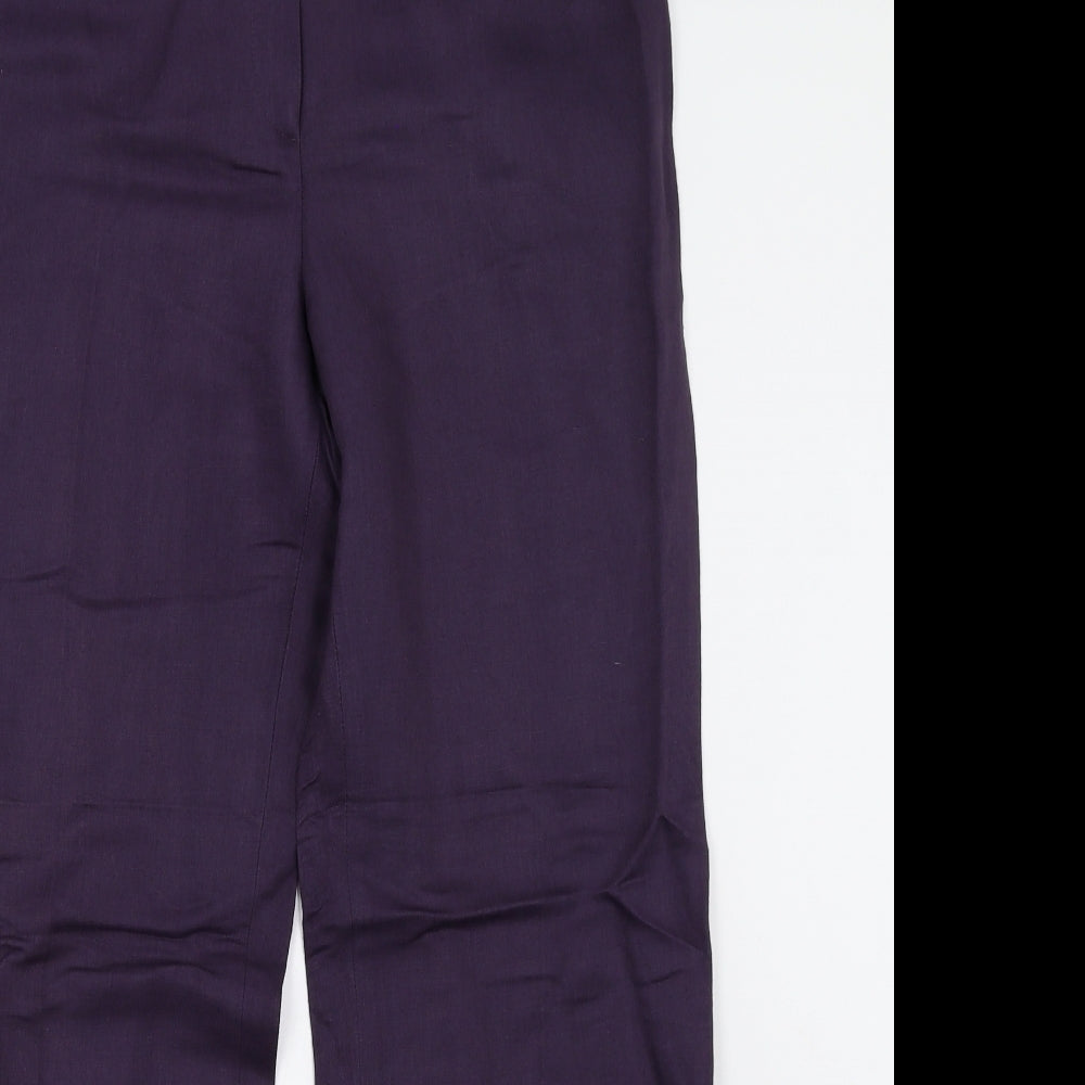 M&S Womens Purple   Trousers  Size 14 L29 in