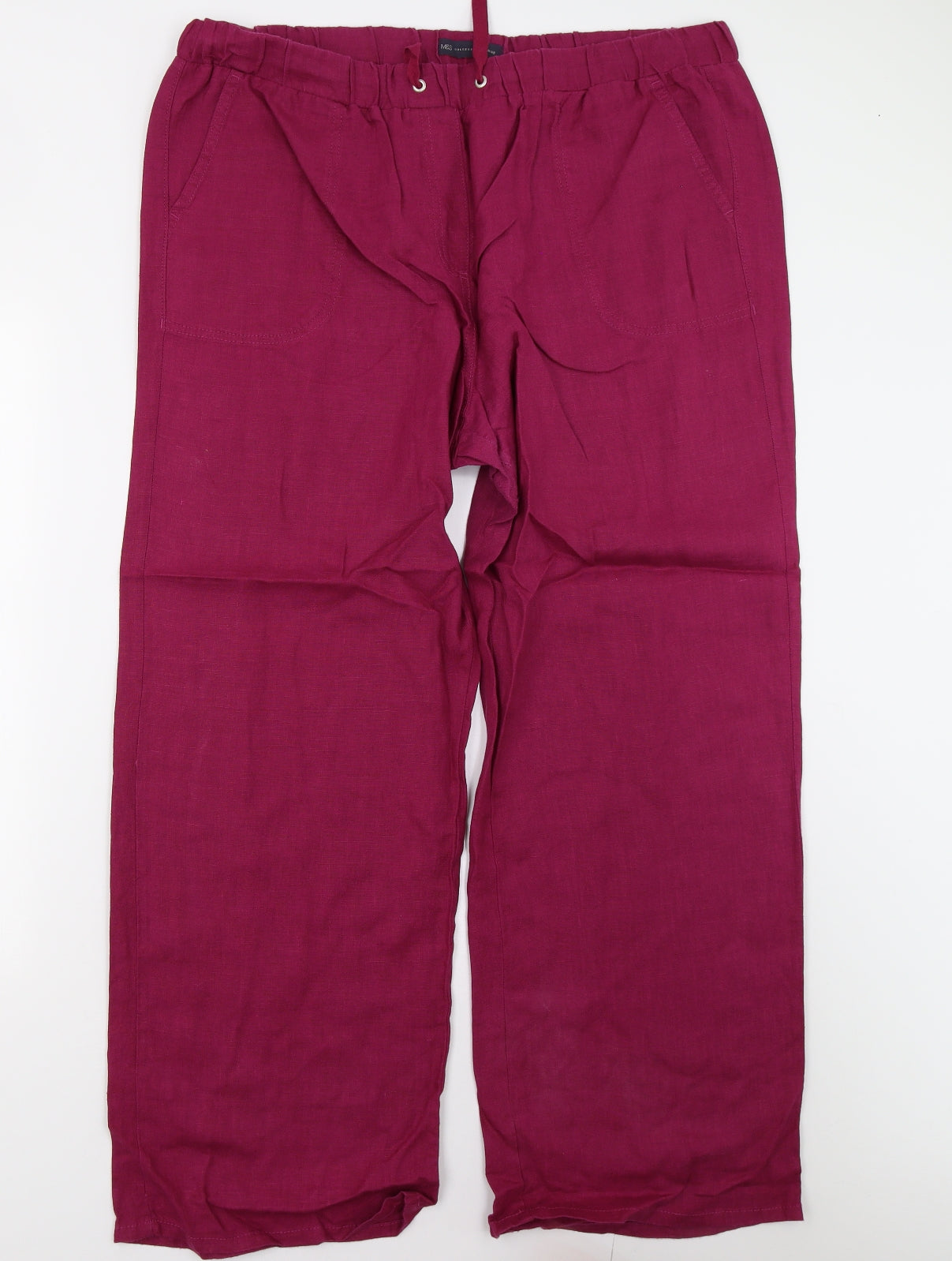 M&S Womens Pink   Trousers  Size 18 L30 in