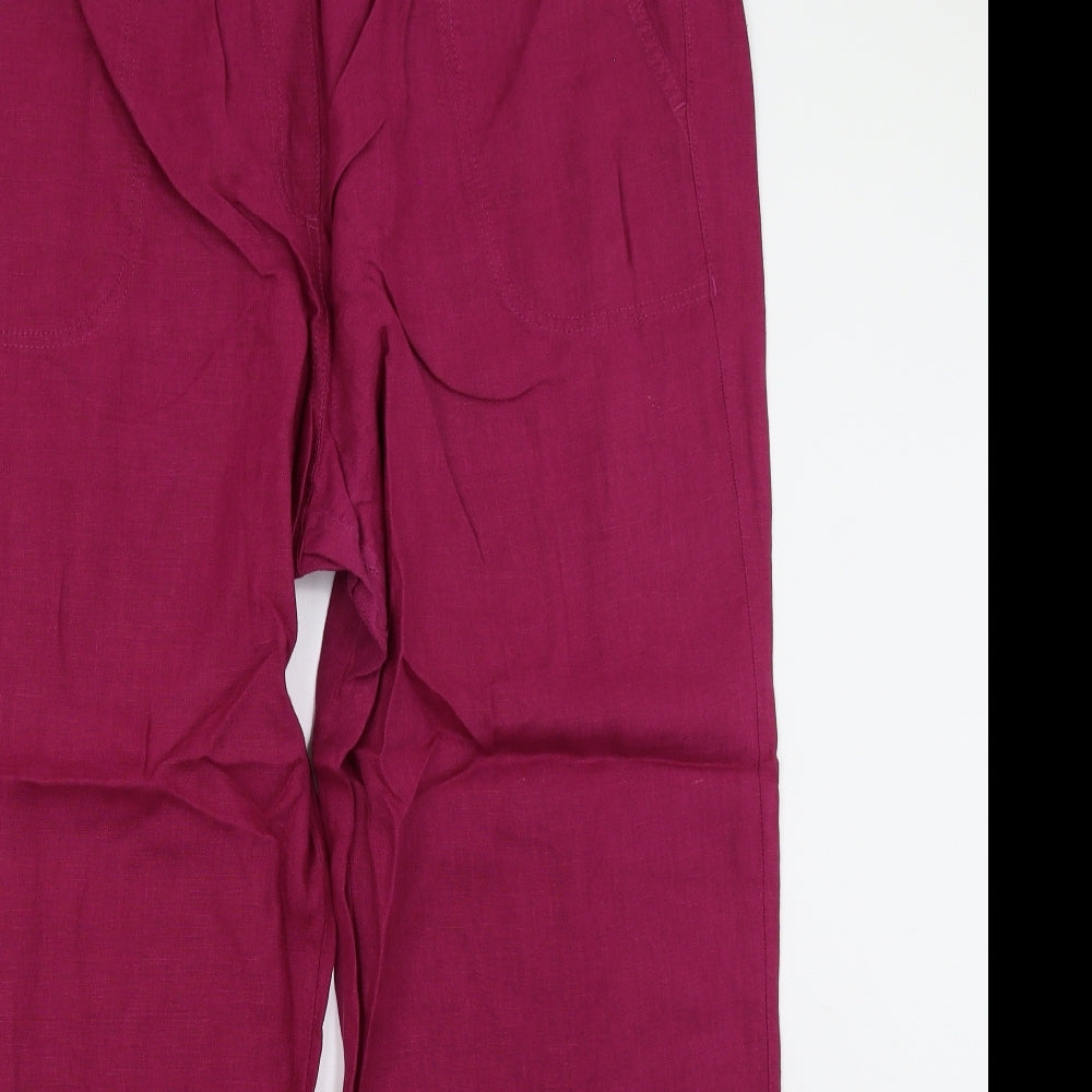 M&S Womens Pink   Trousers  Size 18 L30 in
