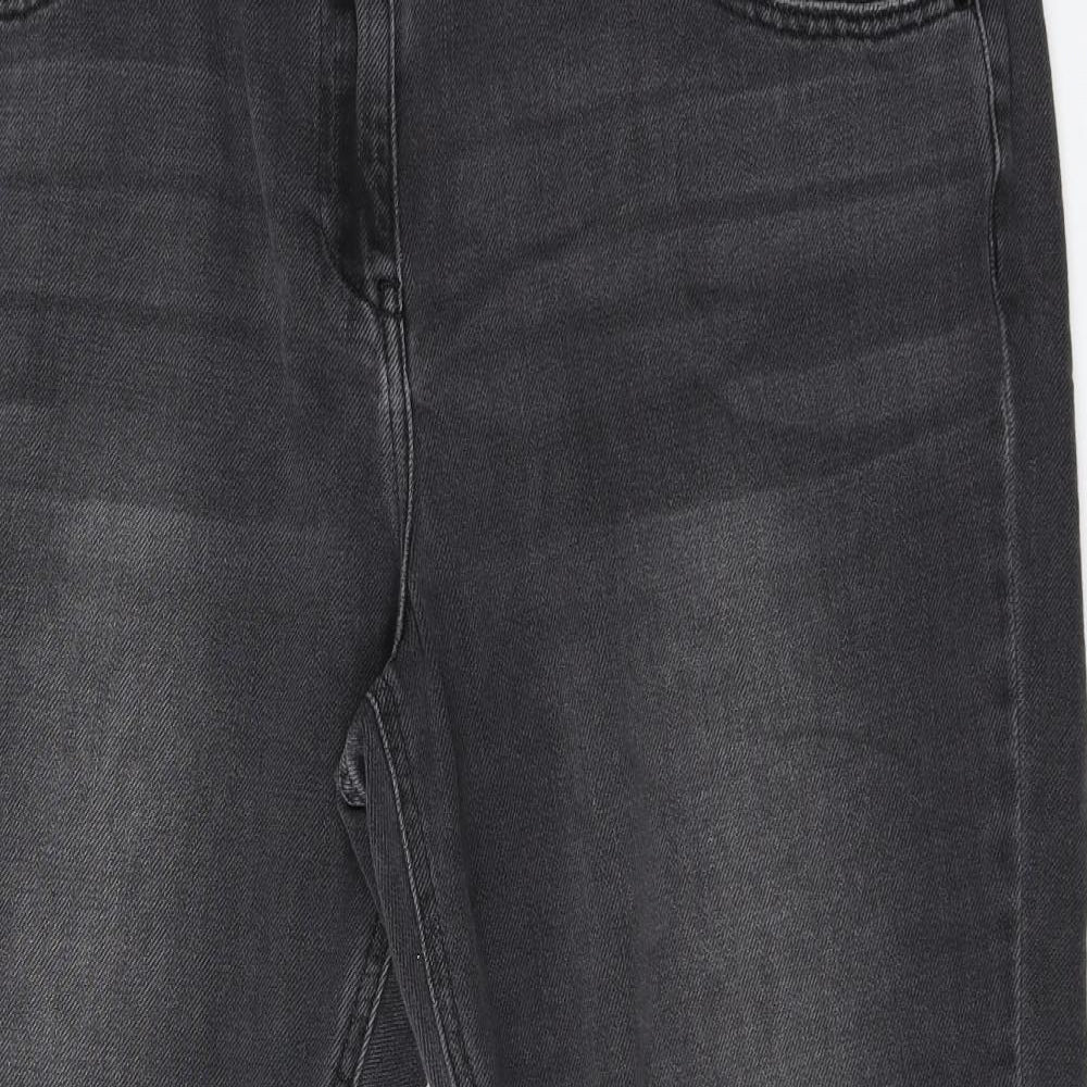 NEXT Womens Grey   Straight Jeans Size 16 L27.5 in
