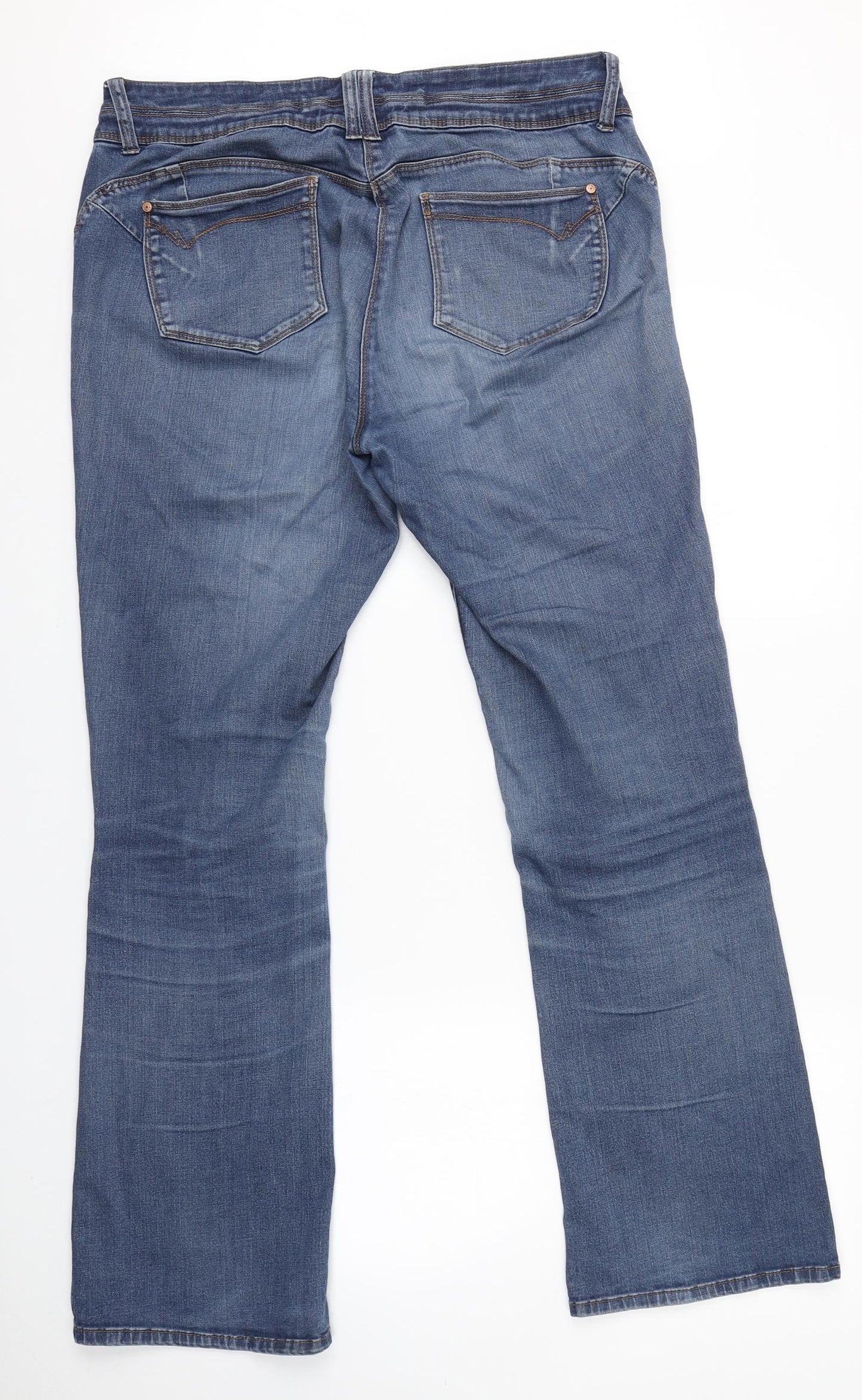 NEXT Womens Blue  Denim Bootcut Jeans Size 16 L31 in
