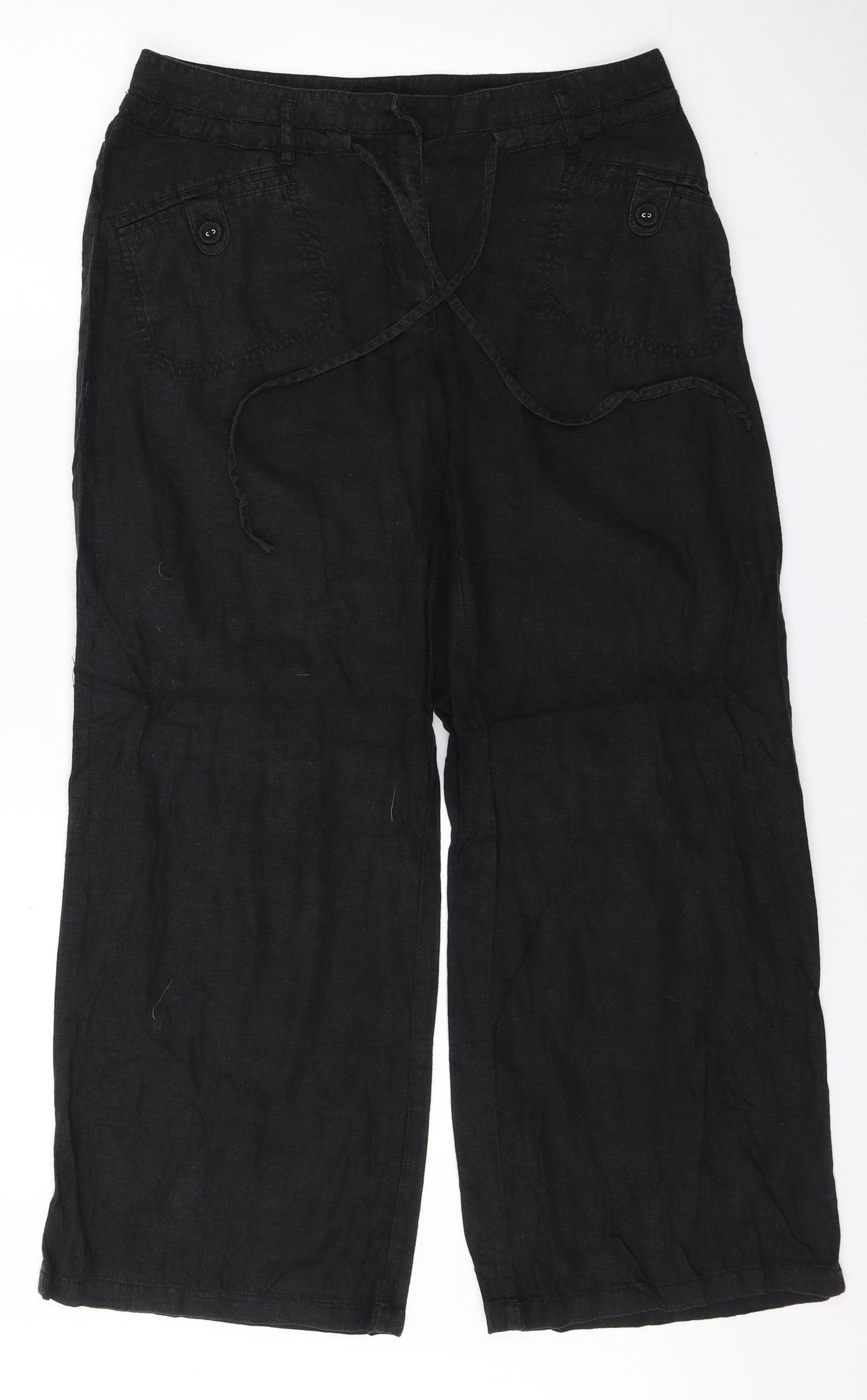 NEXT Womens Black   Trousers  Size 10 L27.5 in