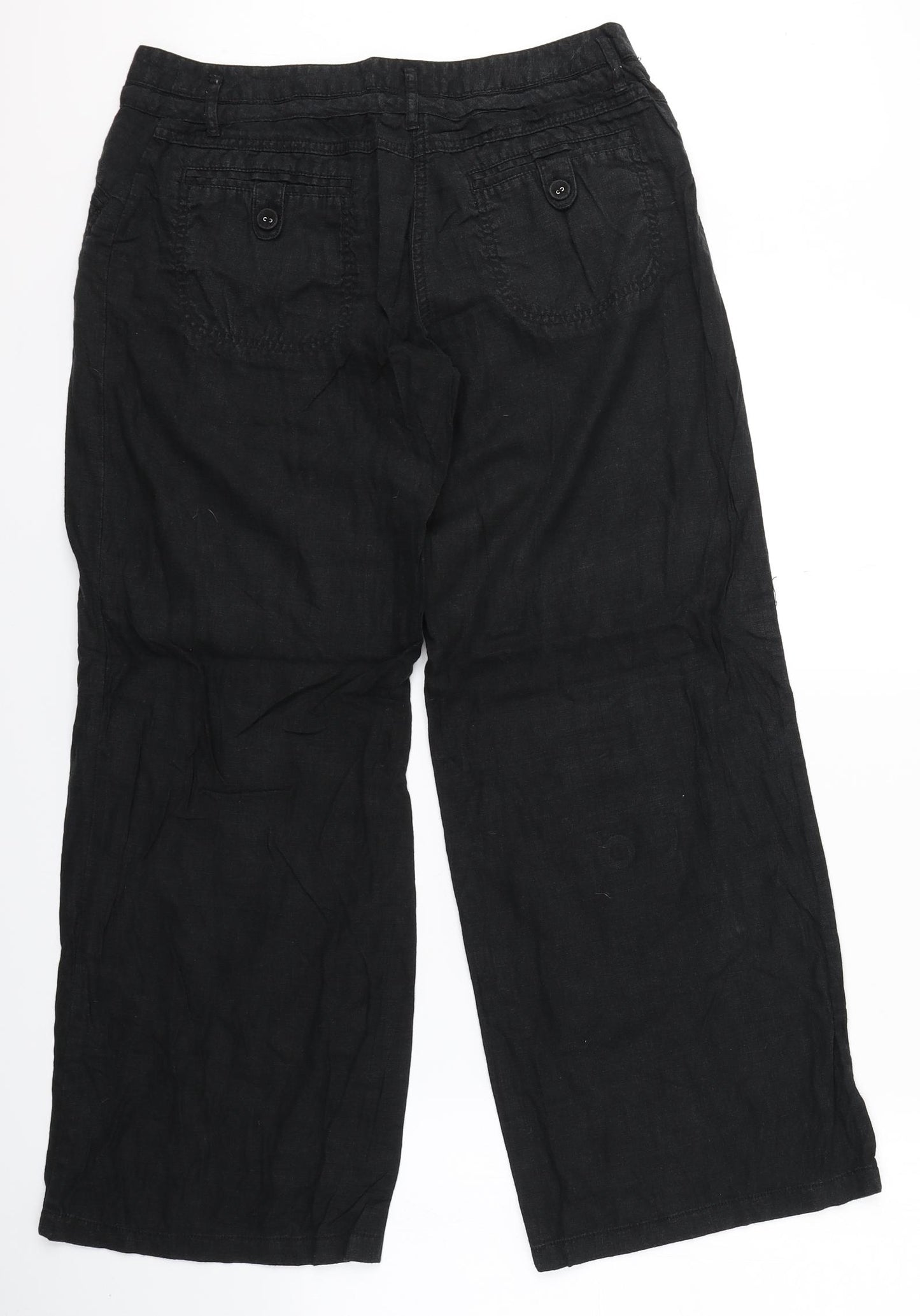 NEXT Womens Black   Trousers  Size 10 L27.5 in