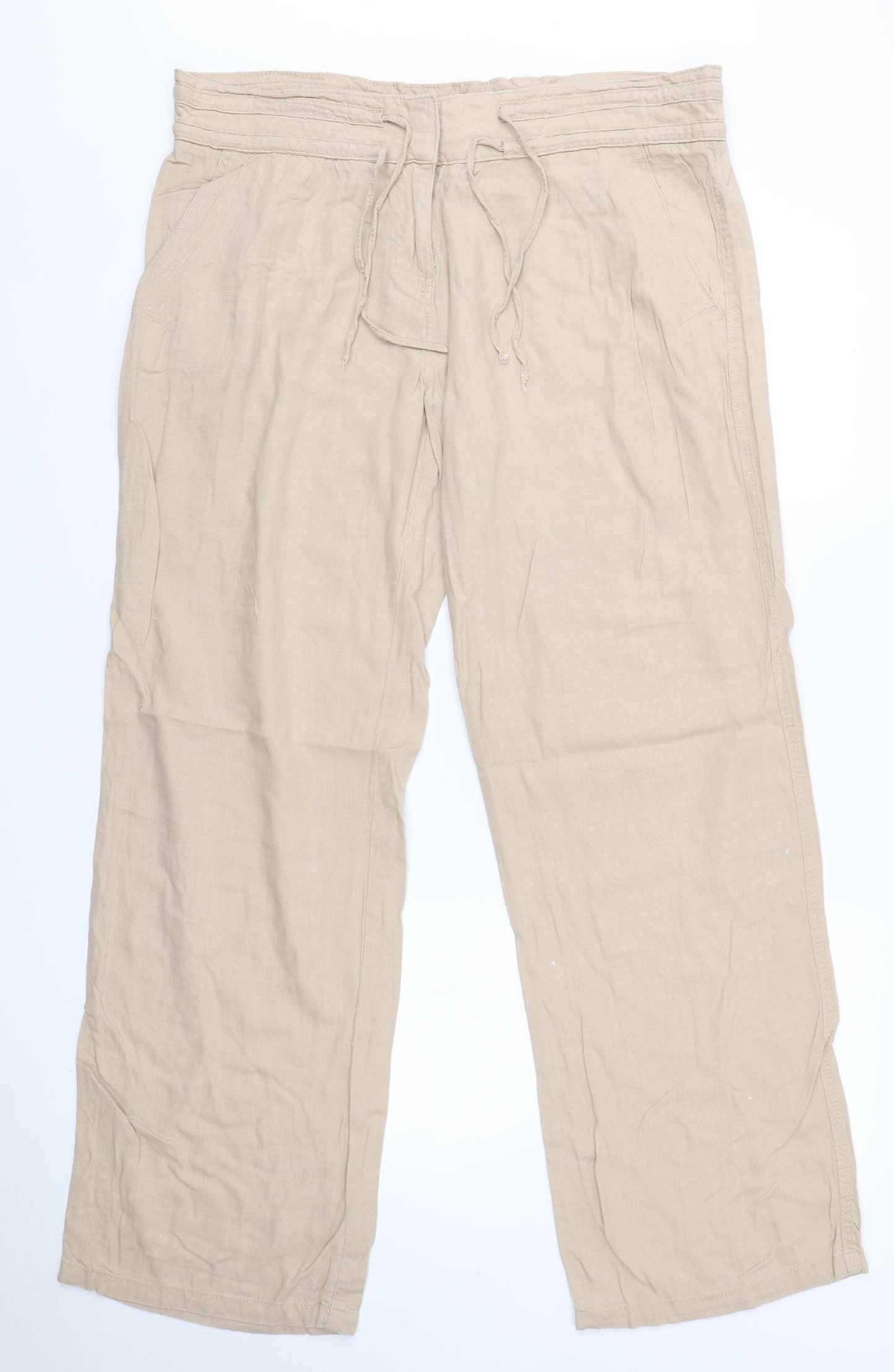 Parallel Womens Beige   Trousers  Size 16 L31 in