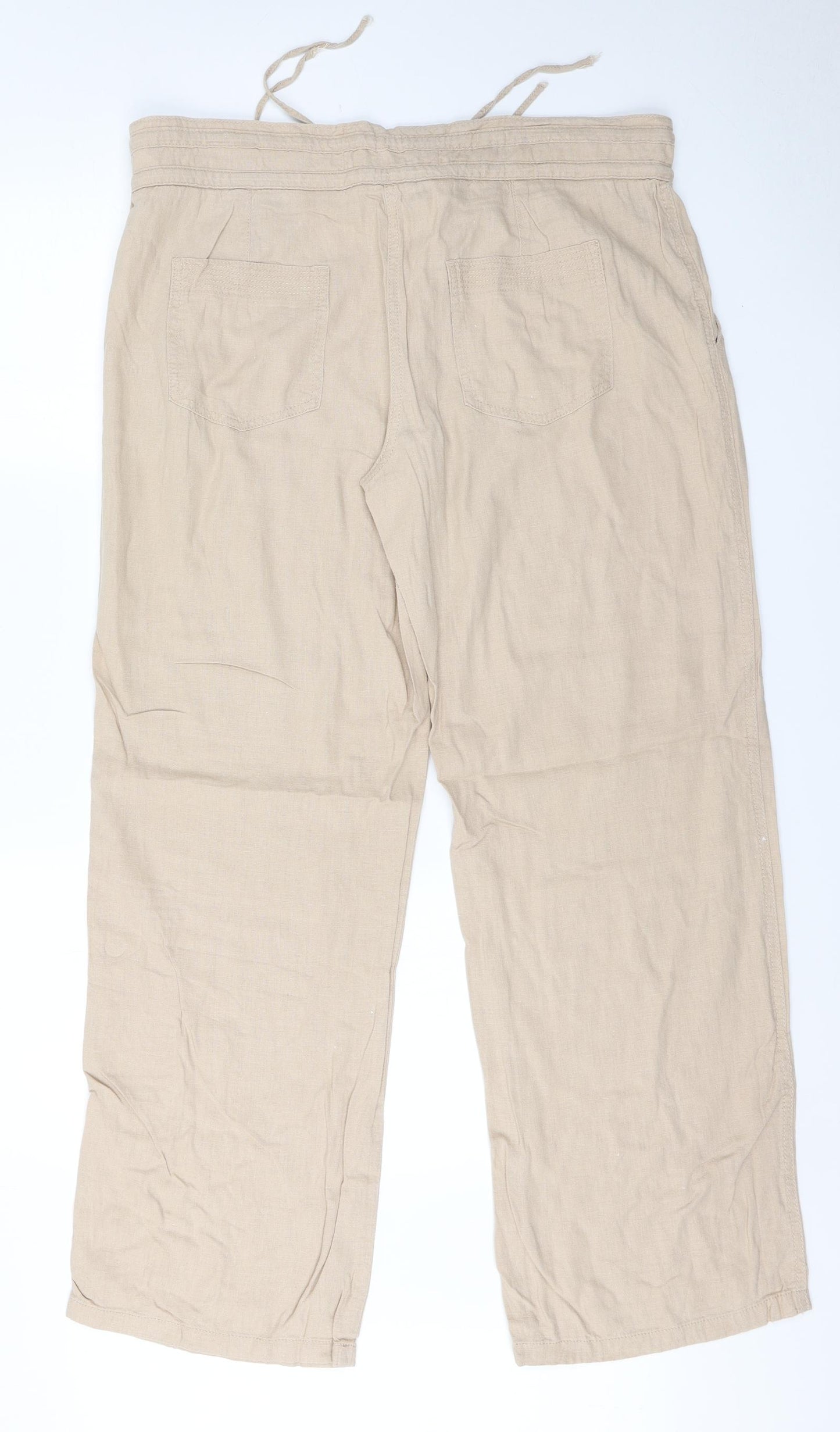 Parallel Womens Beige   Trousers  Size 16 L31 in