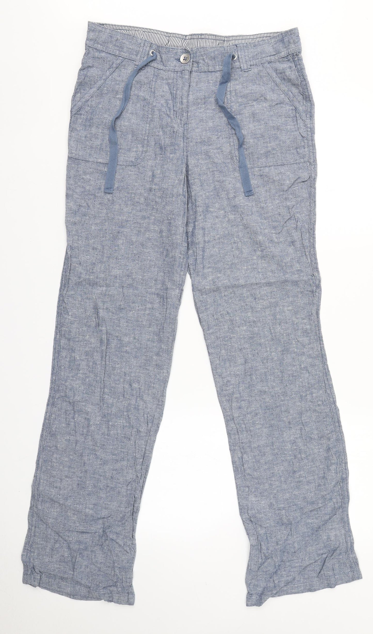 TU Womens Blue   Trousers  Size 10 L32 in
