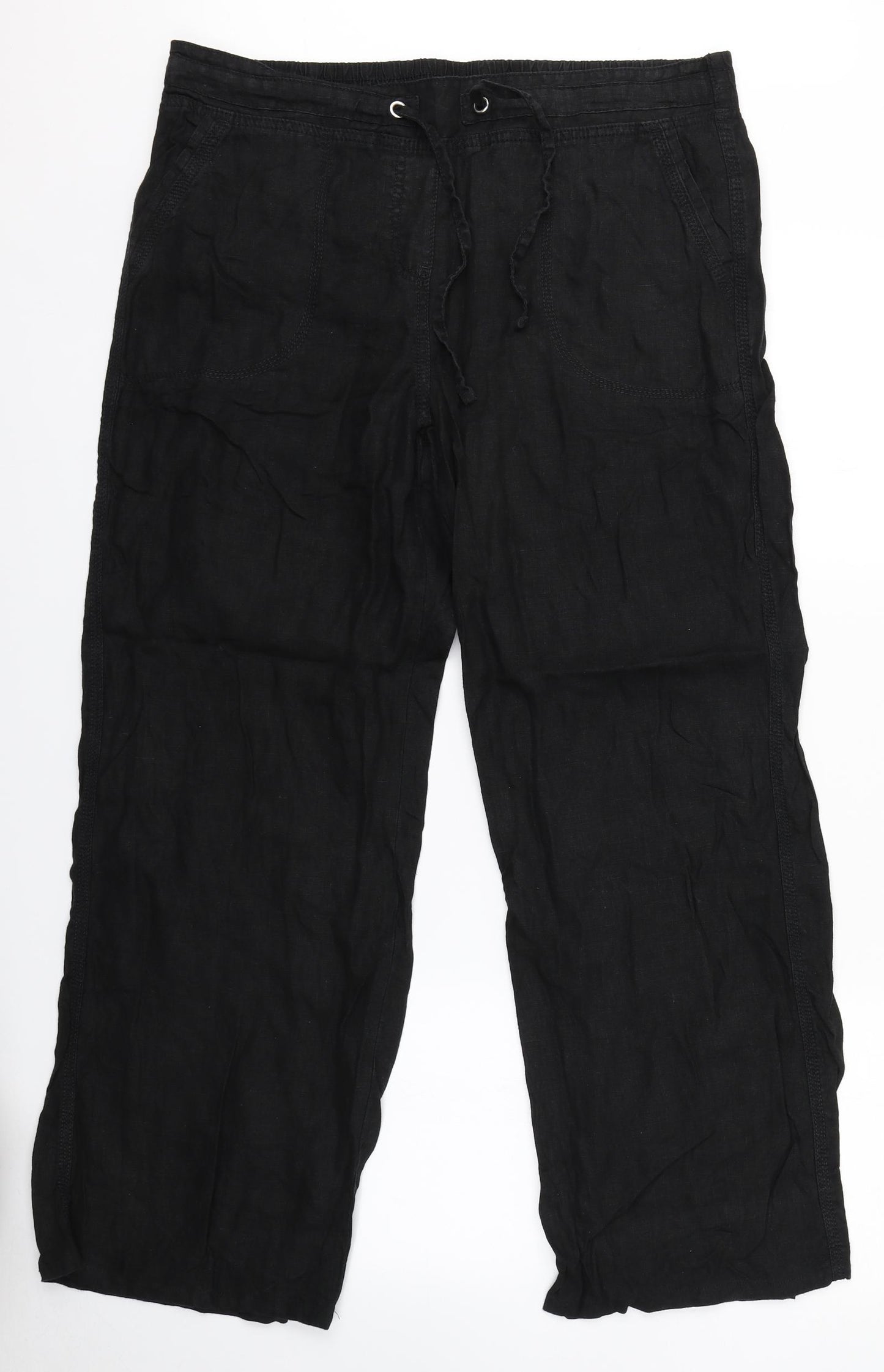 Marks and Spencer Womens Black   Trousers  Size 16 L28 in