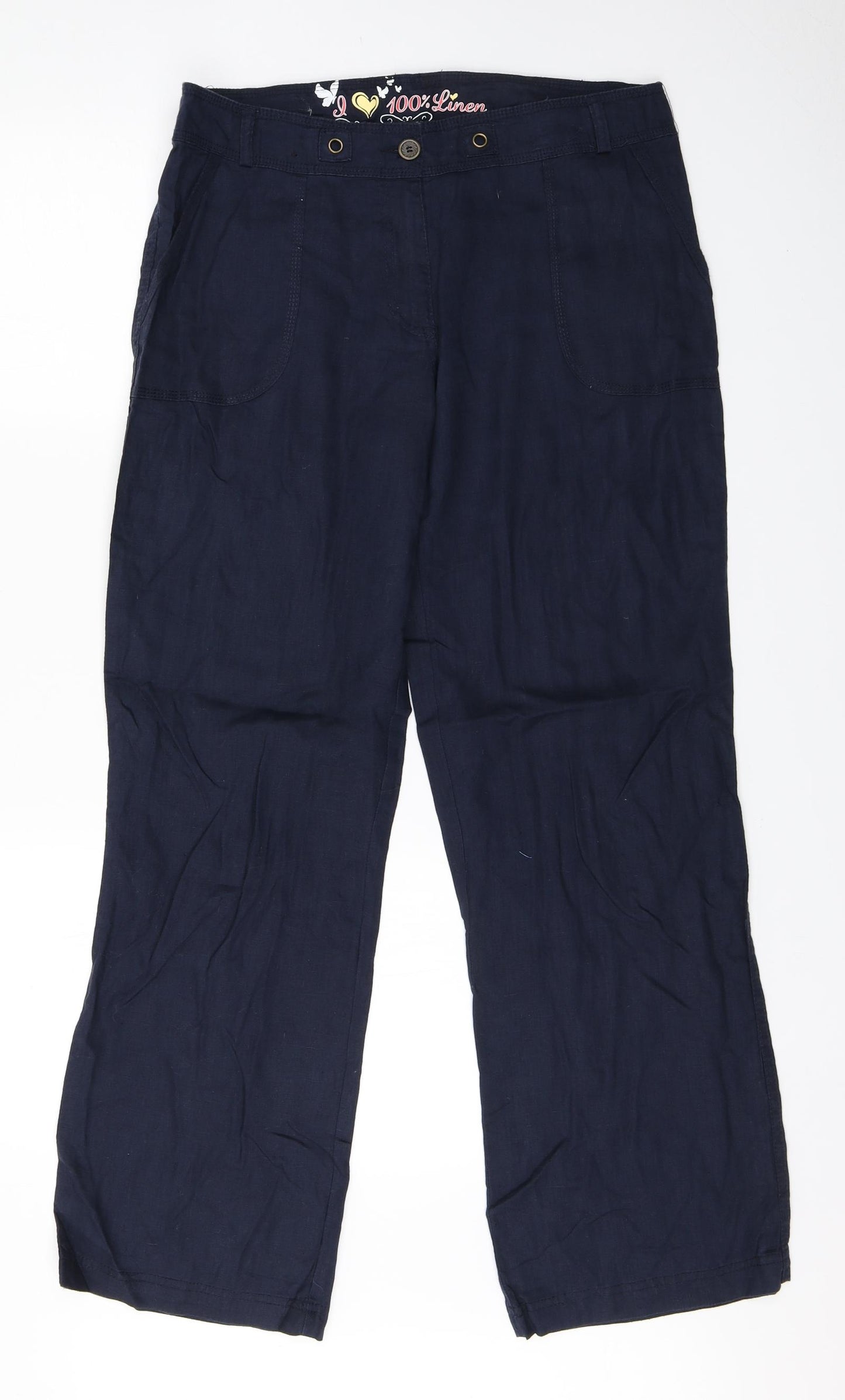 Primark Womens Blue   Trousers  Size 14 L29 in