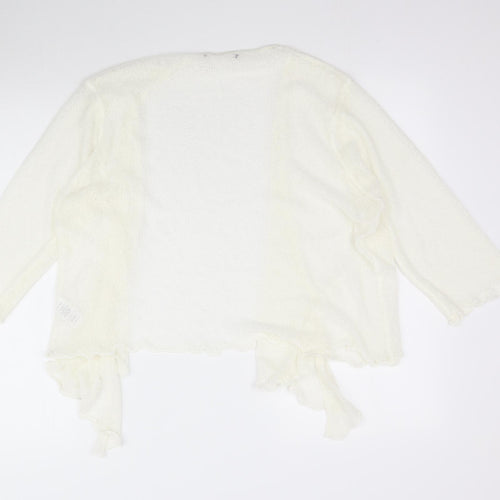 Preworn Womens Ivory   Cardigan Jumper Size L  - Waterfall