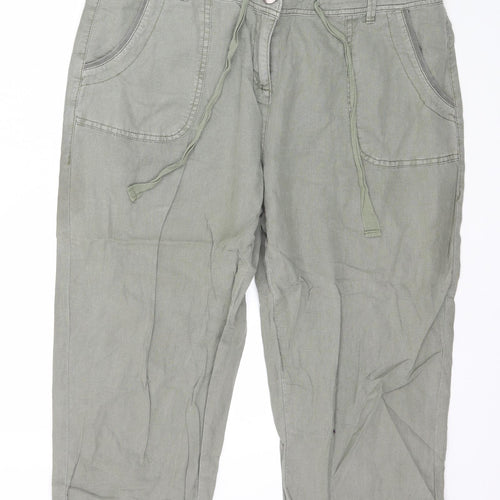 Dorothy Perkins Womens Green   Capri Trousers Size 14 L21 in