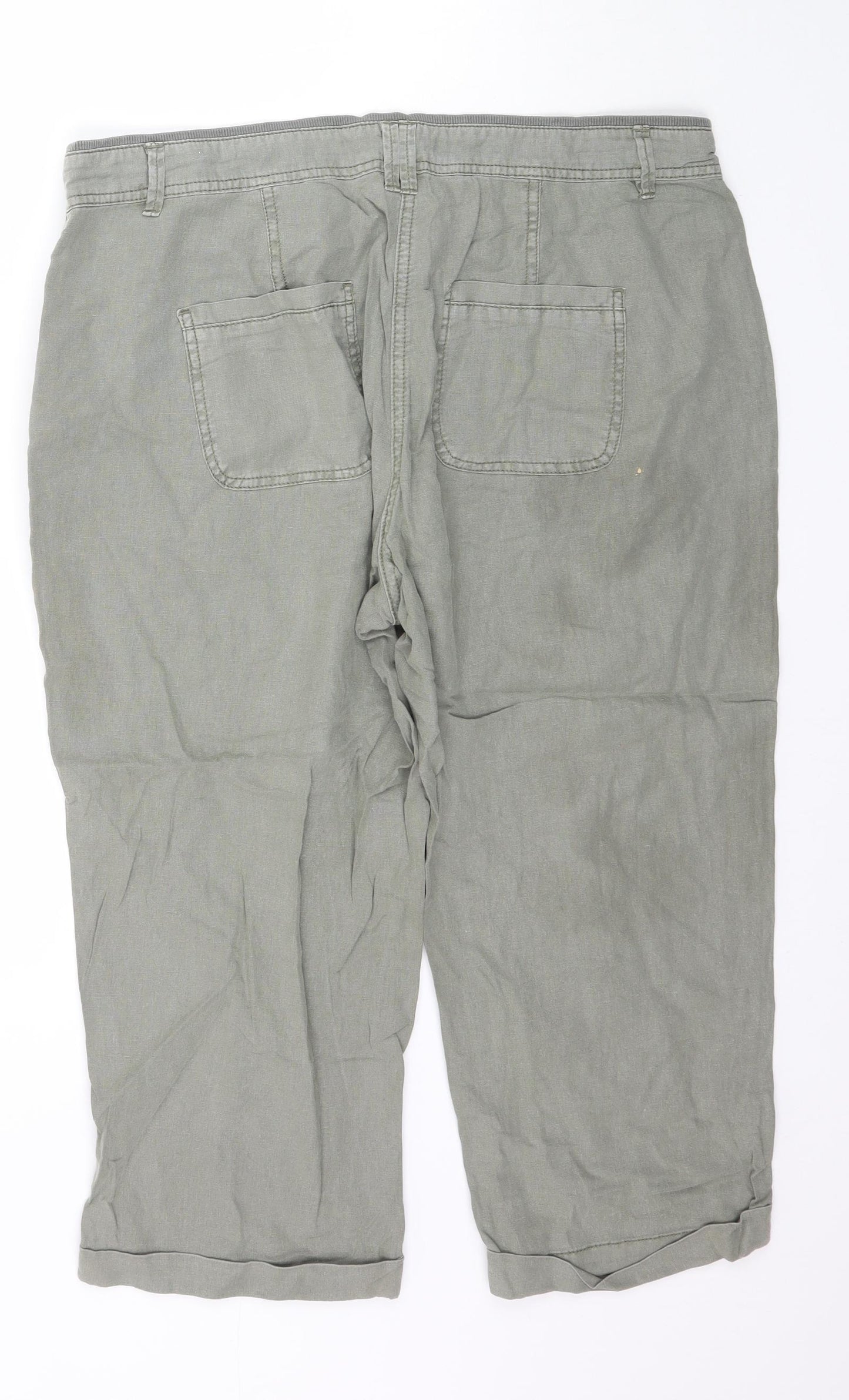 Dorothy Perkins Womens Green   Capri Trousers Size 14 L21 in