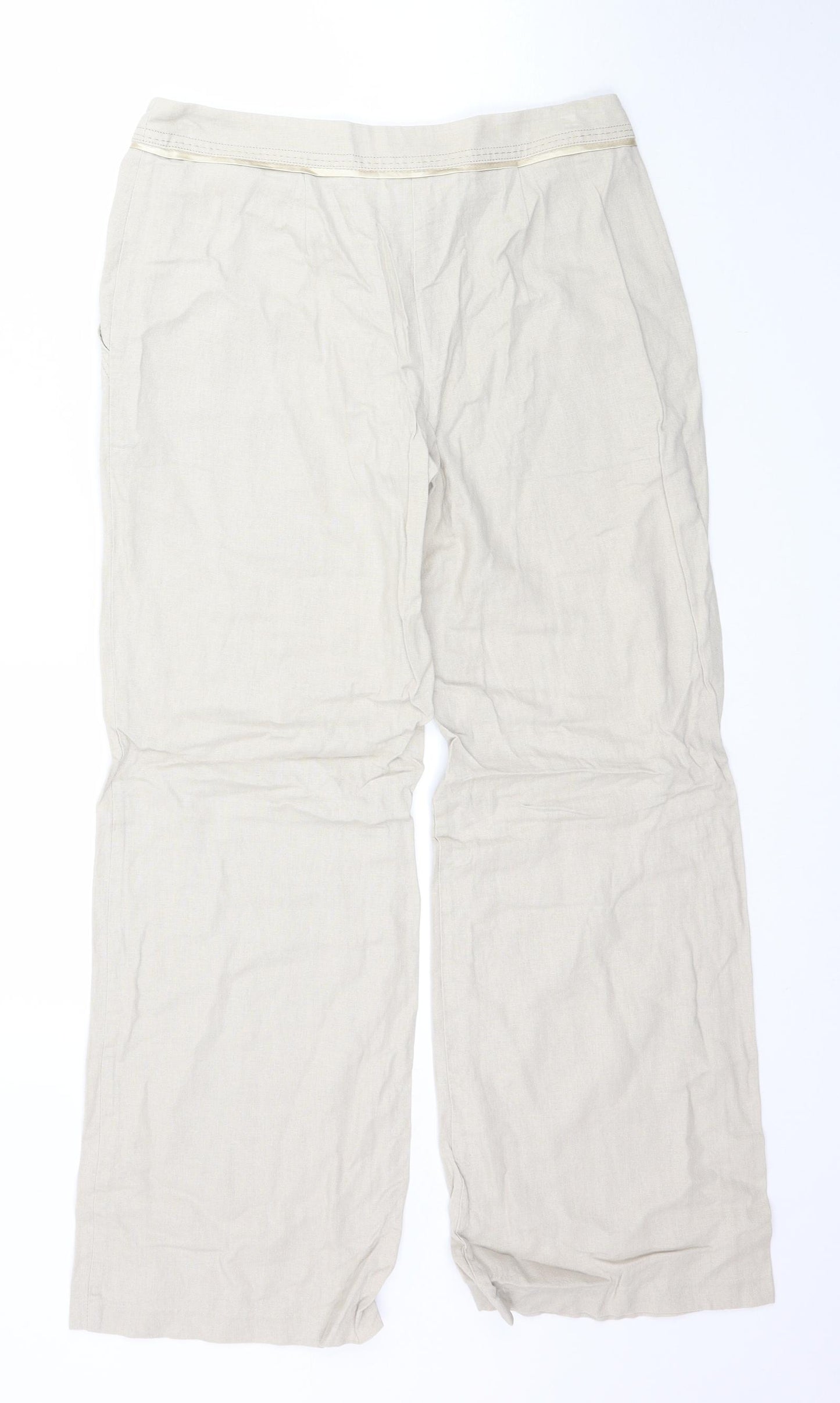 Marks and Spencer Womens Beige   Trousers  Size 10 L29 in
