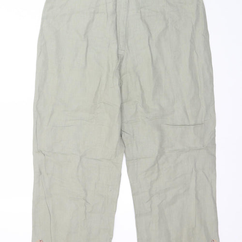 Affinites Womens Gold   Capri Trousers Size 14 L24 in