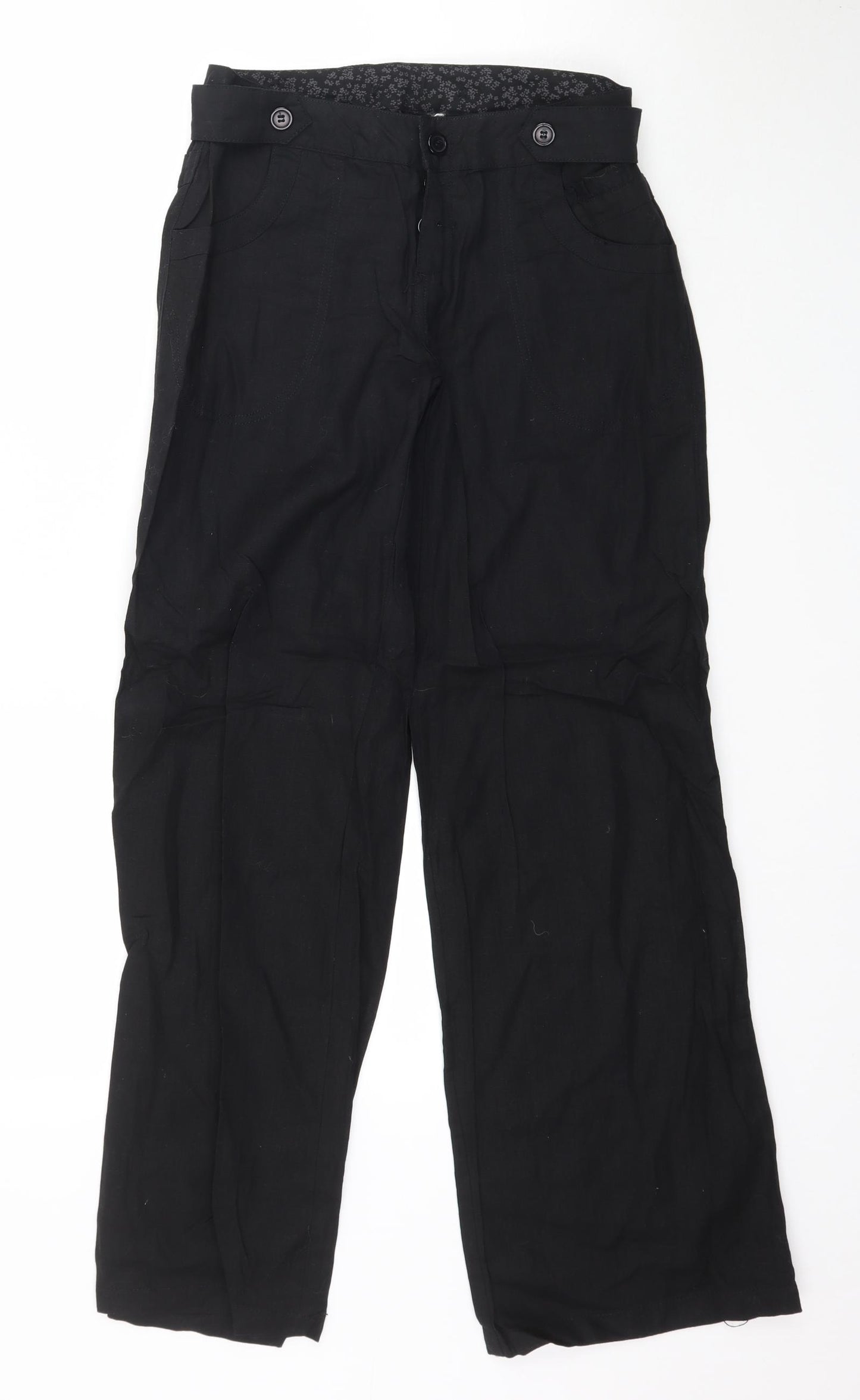 Miss Selfridge Womens Black   Cargo Trousers Size 6 L30 in