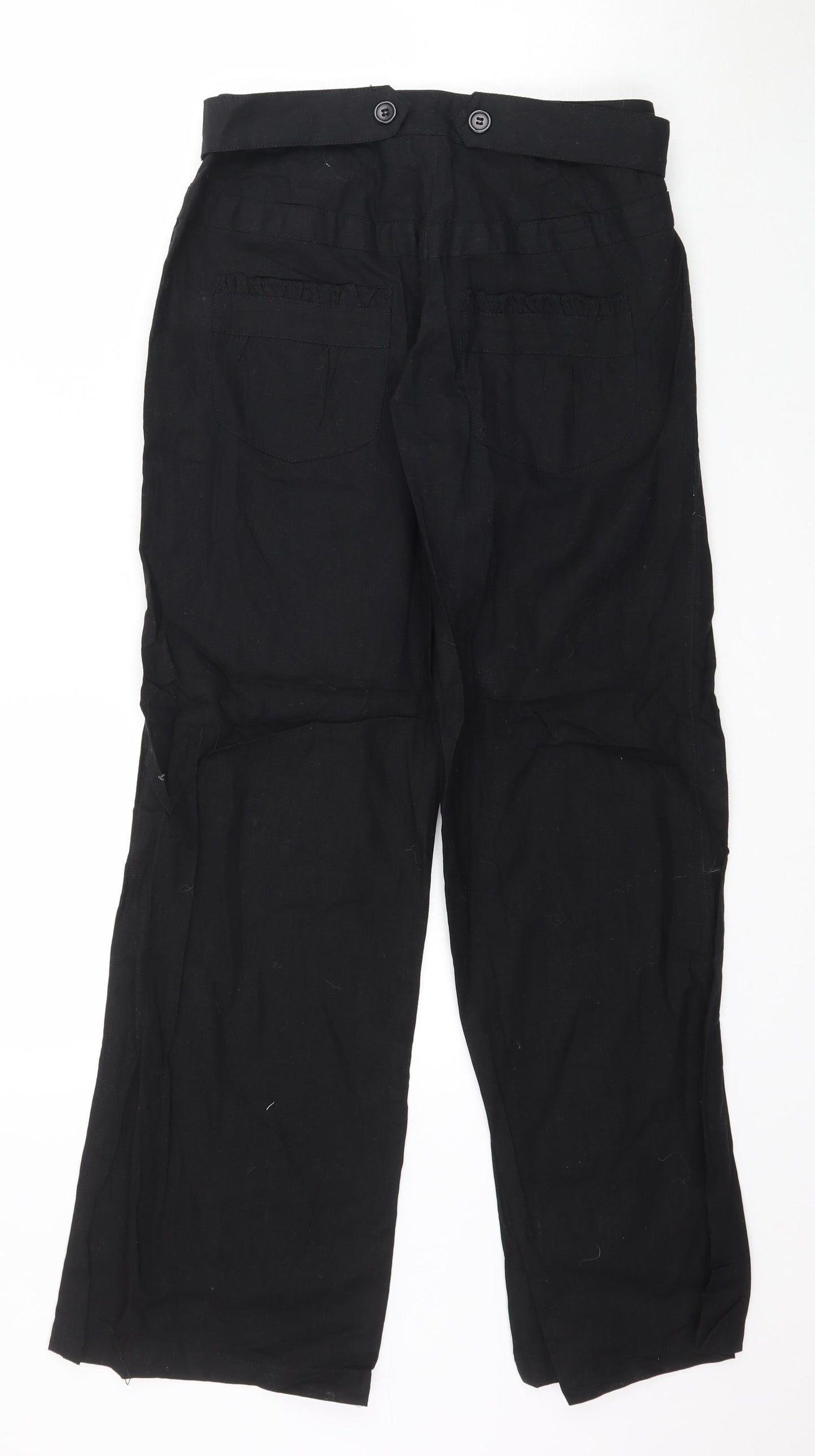 Miss Selfridge Womens Black   Cargo Trousers Size 6 L30 in