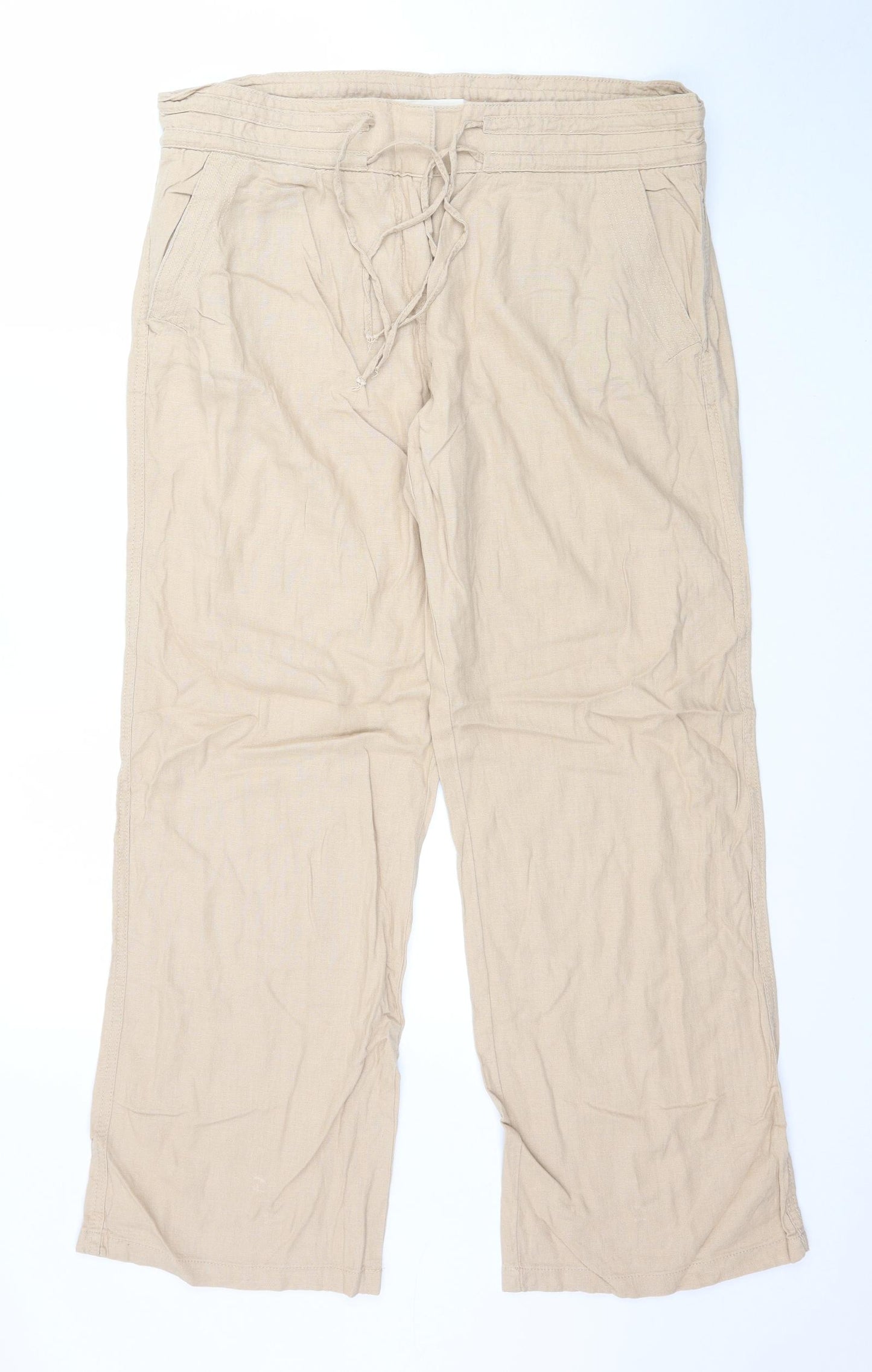 NEXT Womens Beige   Trousers  Size 16 L30 in