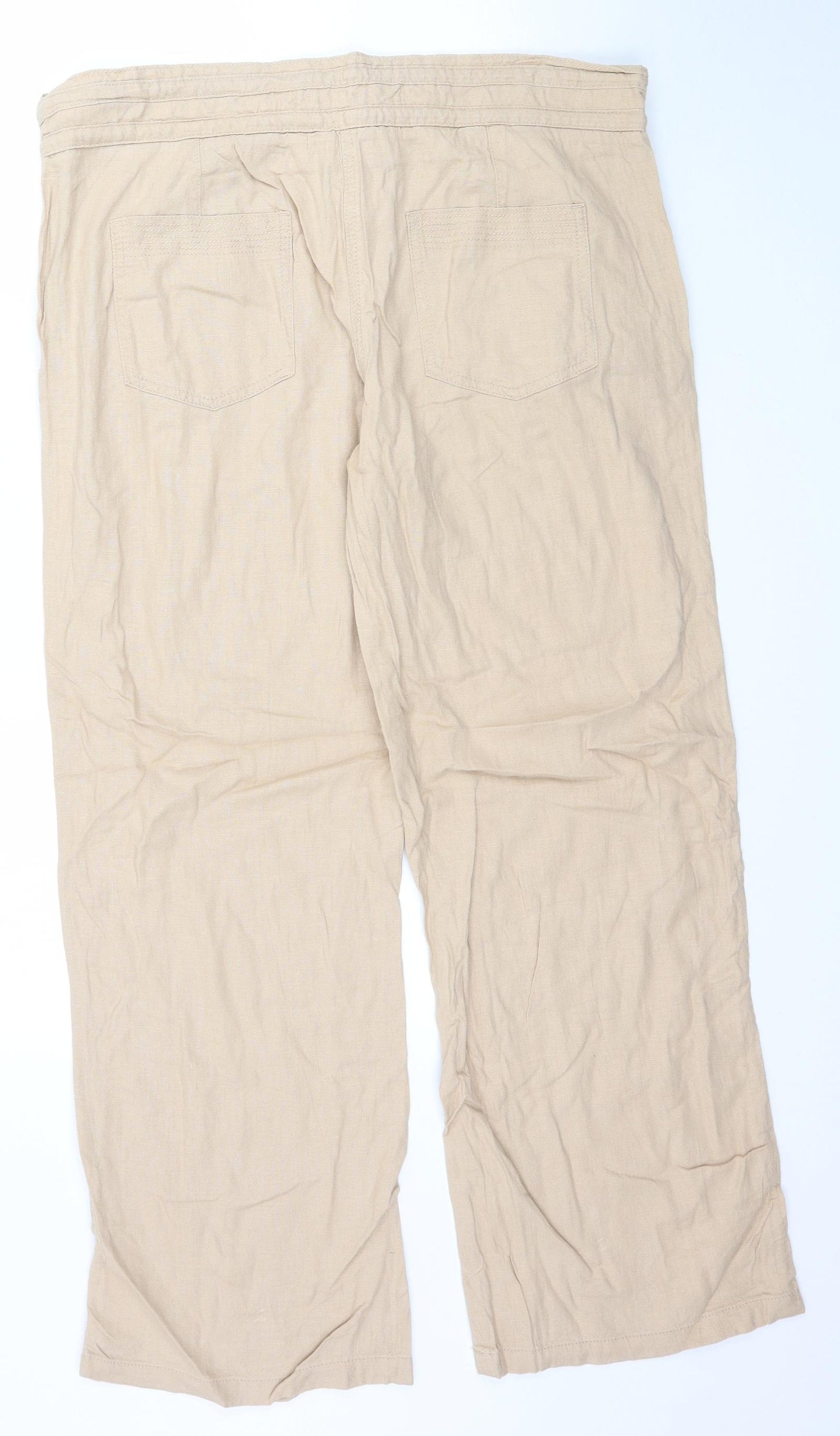 NEXT Womens Beige   Trousers  Size 16 L30 in