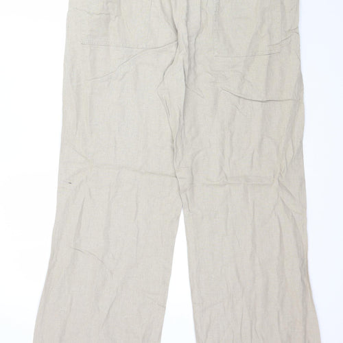 Papaya Womens Beige   Trousers  Size 14 L30 in