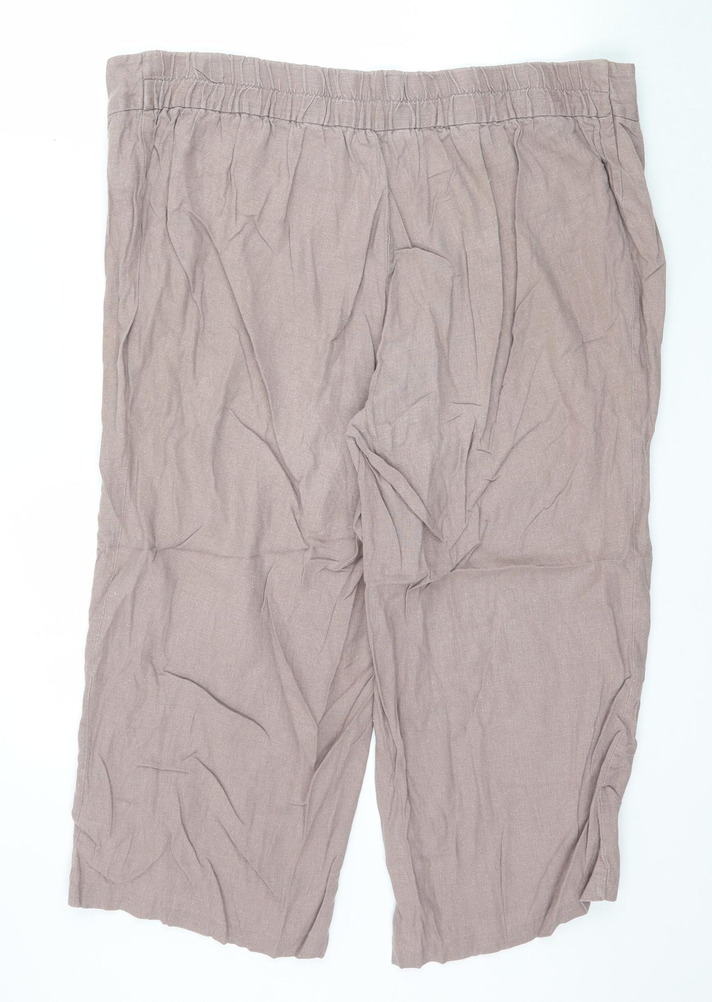 M&Co Womens Pink   Capri Trousers Size 22 L22 in