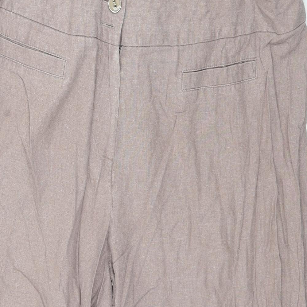 M&Co Womens Pink   Capri Trousers Size 22 L22 in